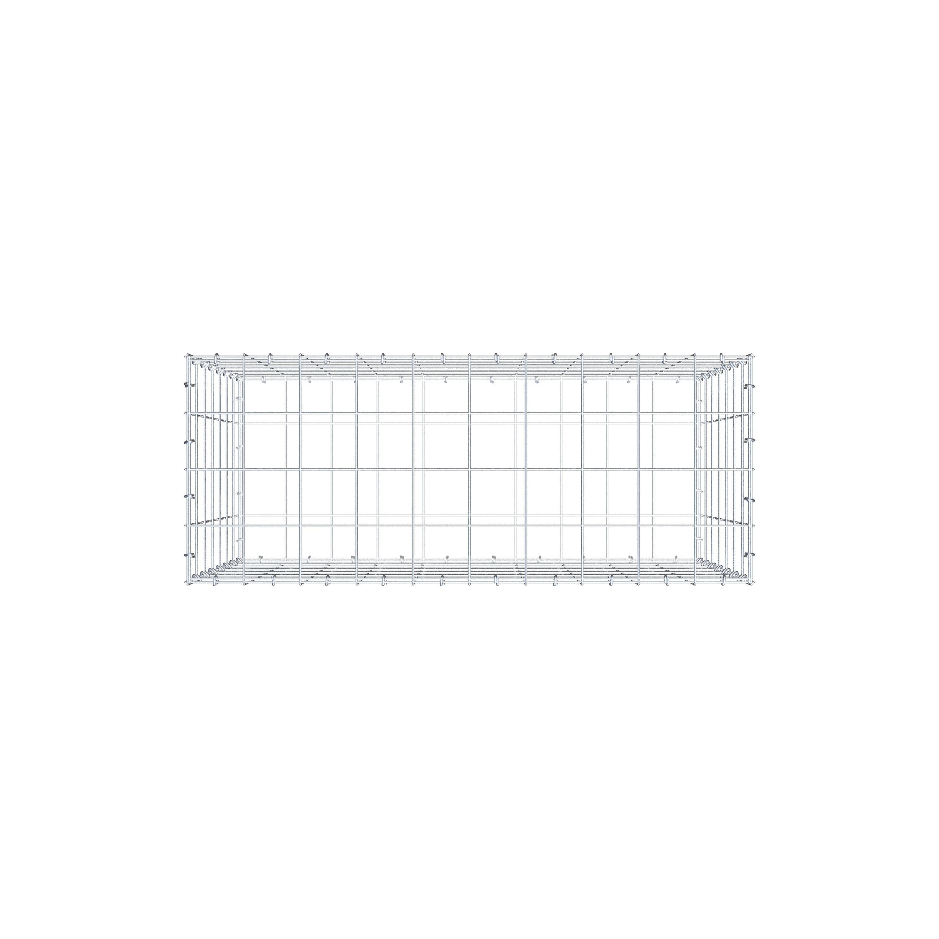 Gabion 100 cm x 70 cm x 40 cm (L x H x D), maskestørrelse 10 cm x 10 cm, C-ring