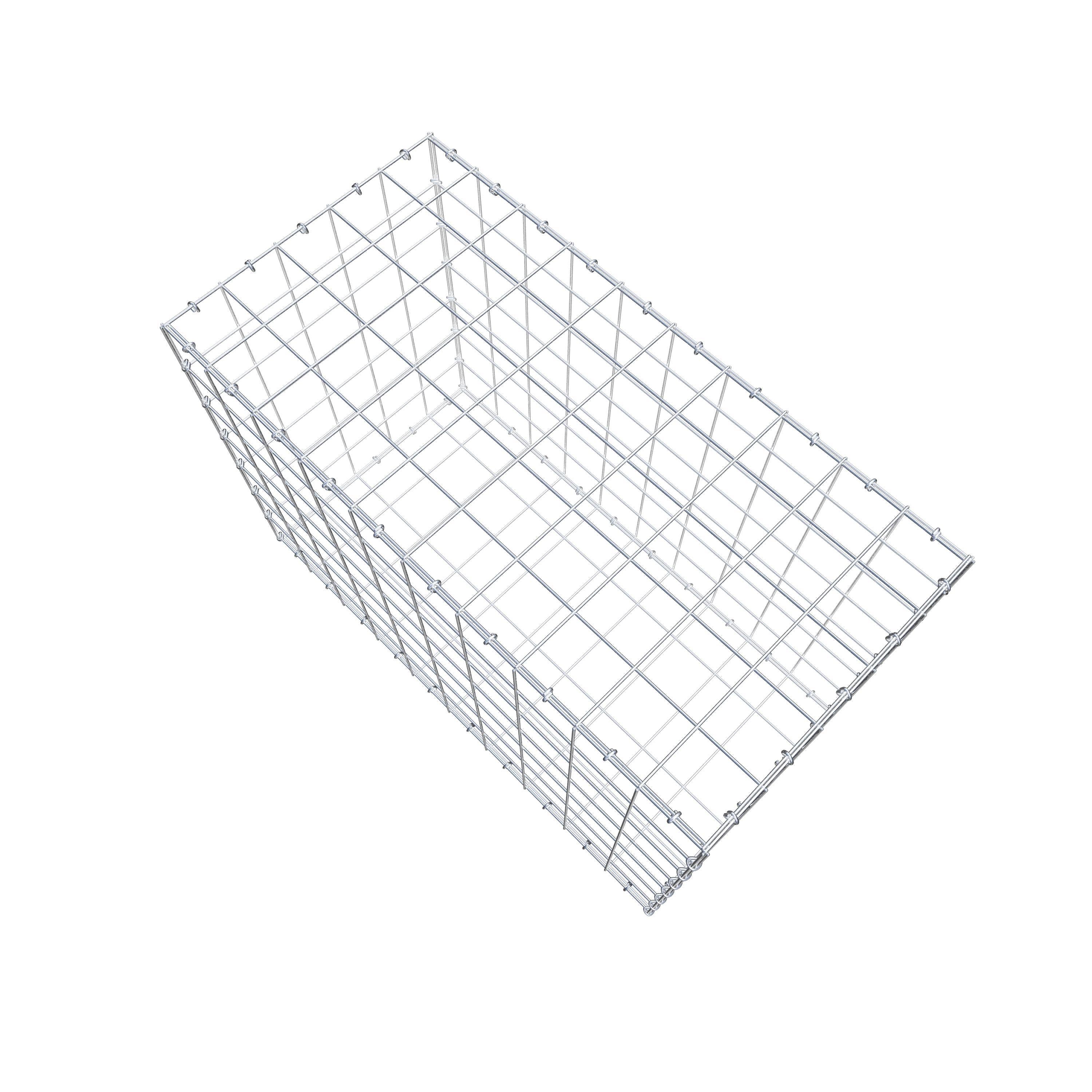 Gabione 100 cm x 70 cm x 50 cm (L x H x T), Maschenweite 10 cm x 10 cm, C-Ring