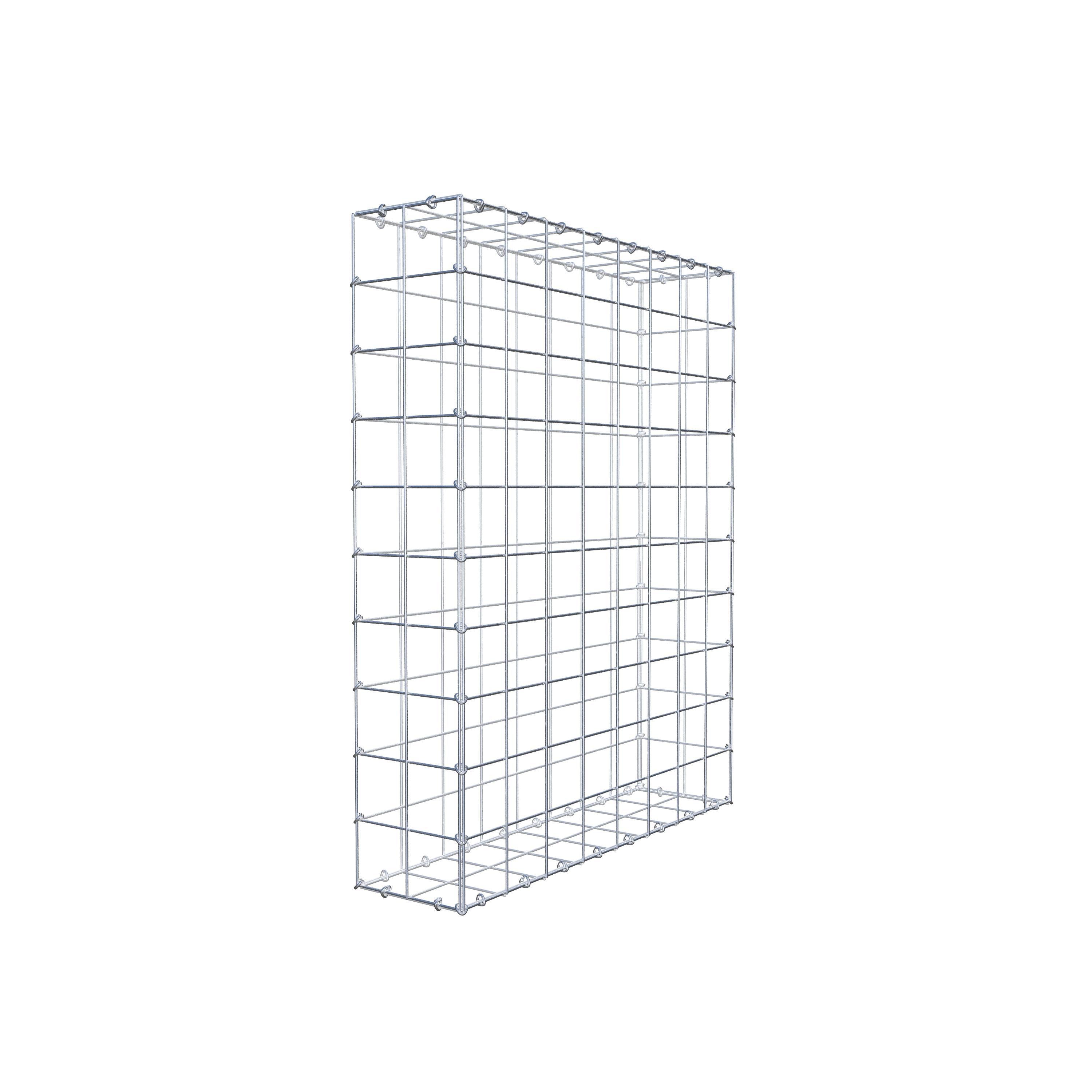 Gabion 100 cm x 80 cm x 20 cm (L x H x D), maskestørrelse 10 cm x 10 cm, C-ring