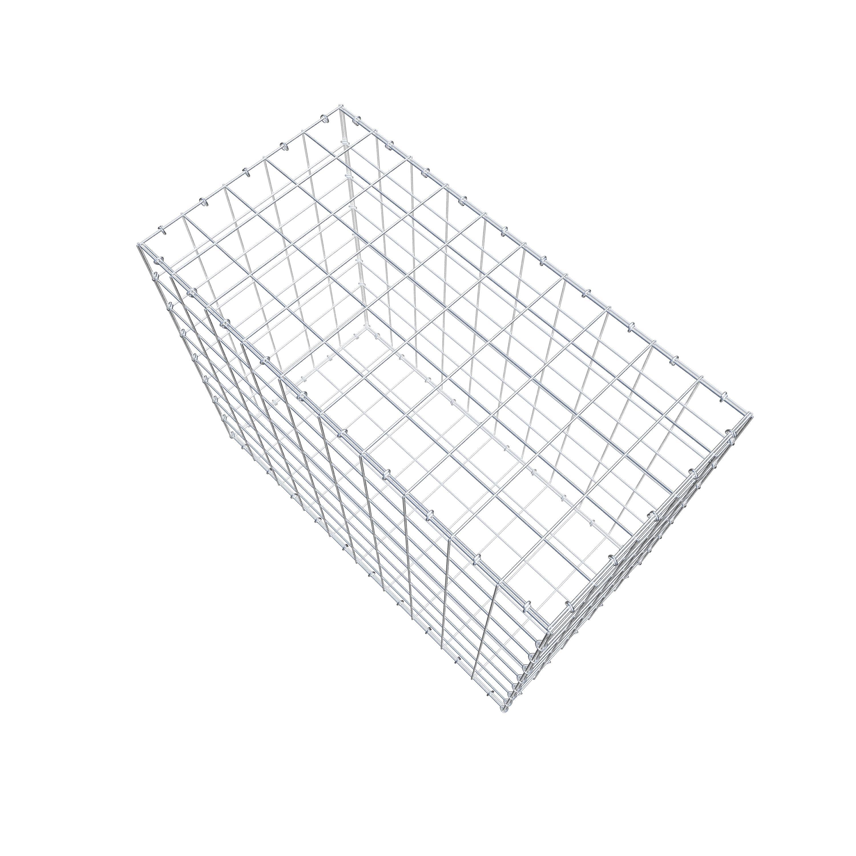 Gabion 100 cm x 80 cm x 50 cm (L x H x D), mesh size 10 cm x 10 cm, C-ring