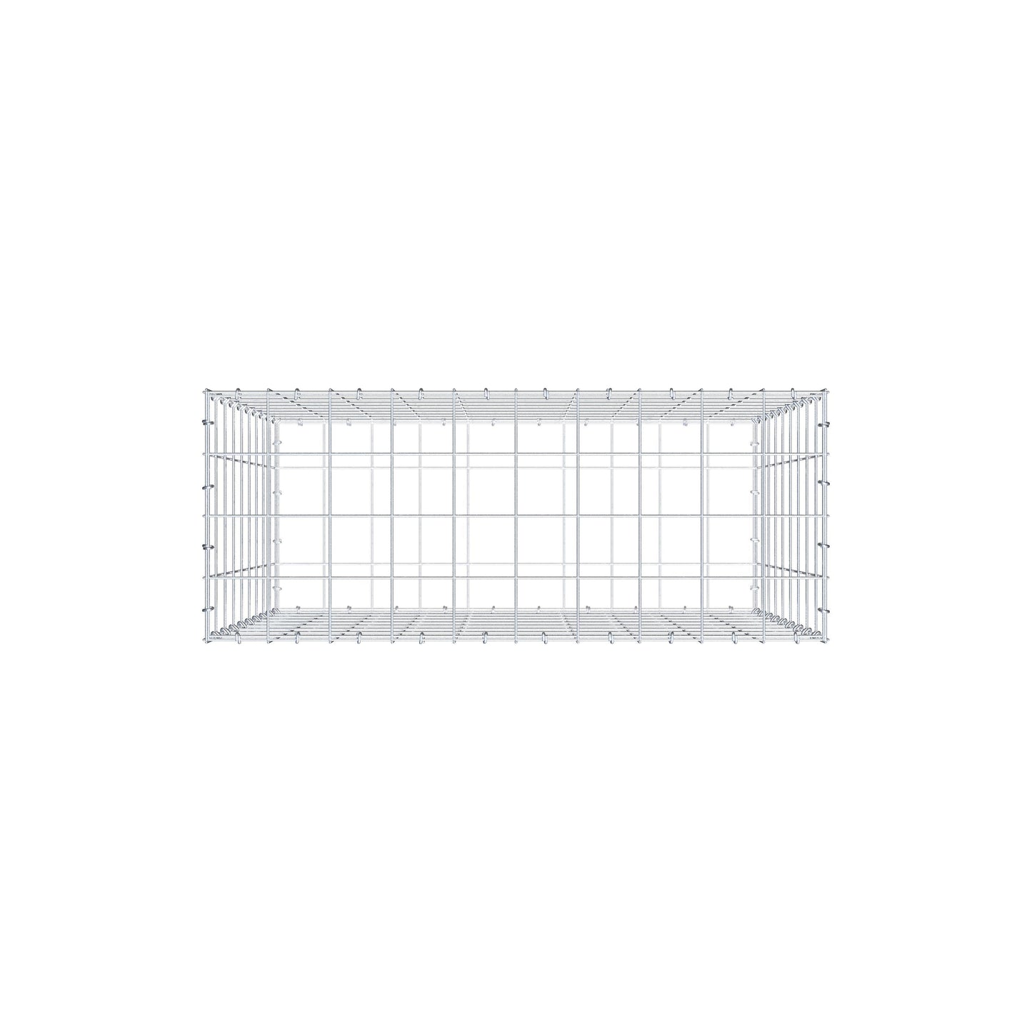 Gabione 100 cm x 90 cm x 40 cm (L x H x T), Maschenweite 10 cm x 10 cm, C-Ring