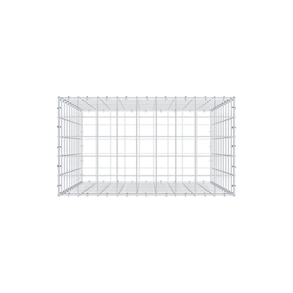 Gabione 100 cm x 90 cm x 50 cm (L x H x T), Maschenweite 10 cm x 10 cm, C-Ring