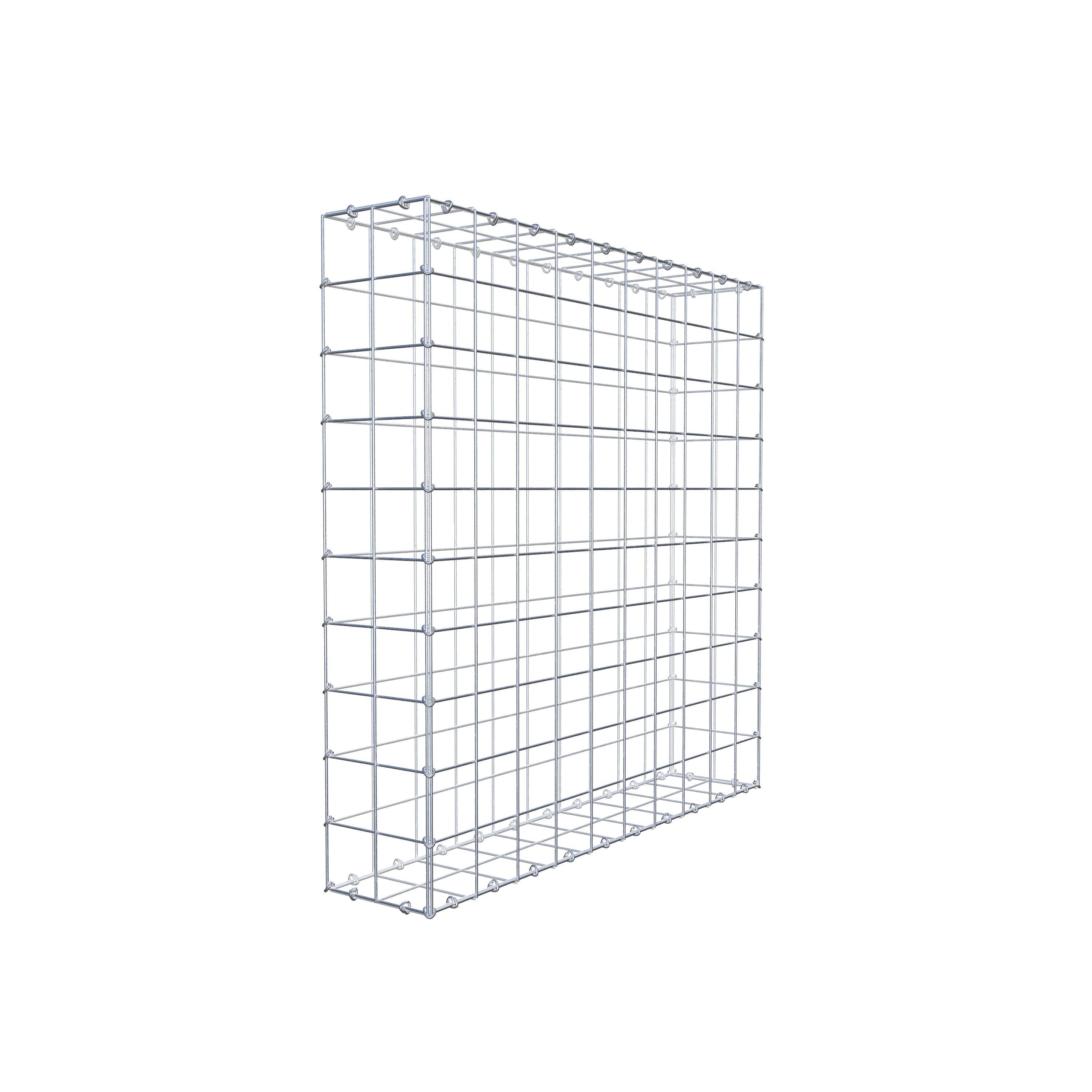 Gabion 100 cm x 100 cm x 20 cm (L x H x D), maskestørrelse 10 cm x 10 cm, C-ring