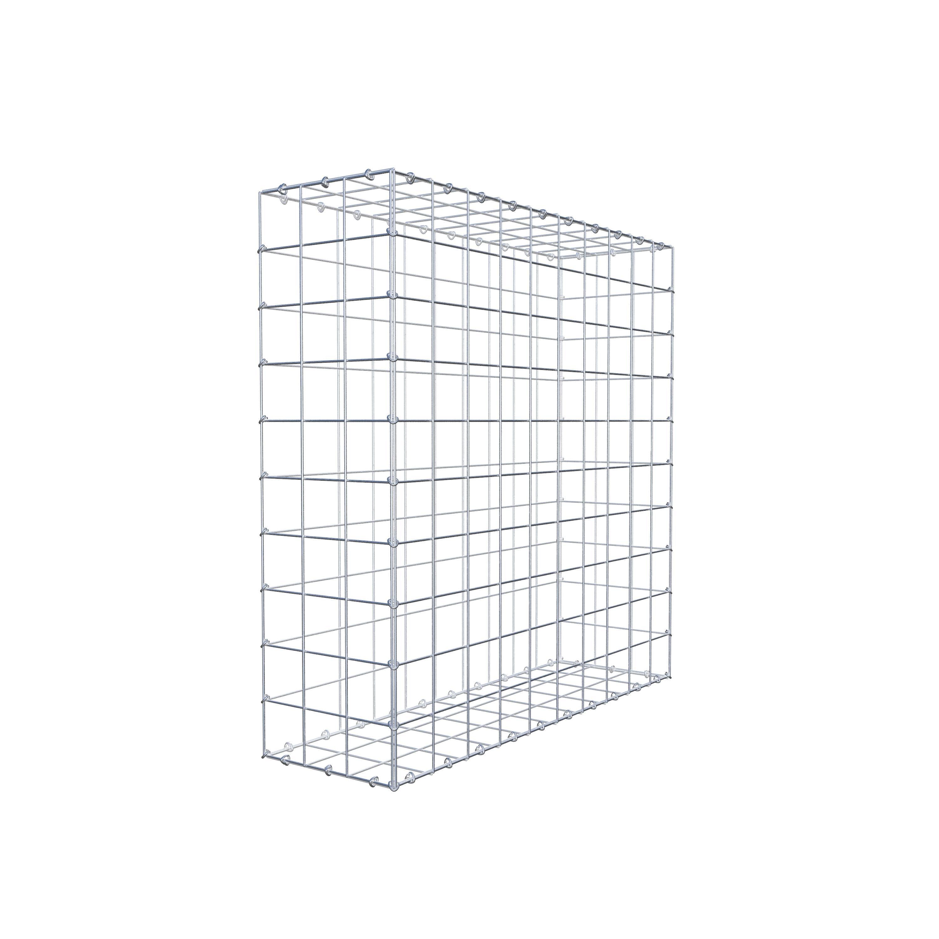 Gabion 100 cm x 100 cm x 30 cm (L x H x D), mesh size 10 cm x 10 cm, C-ring