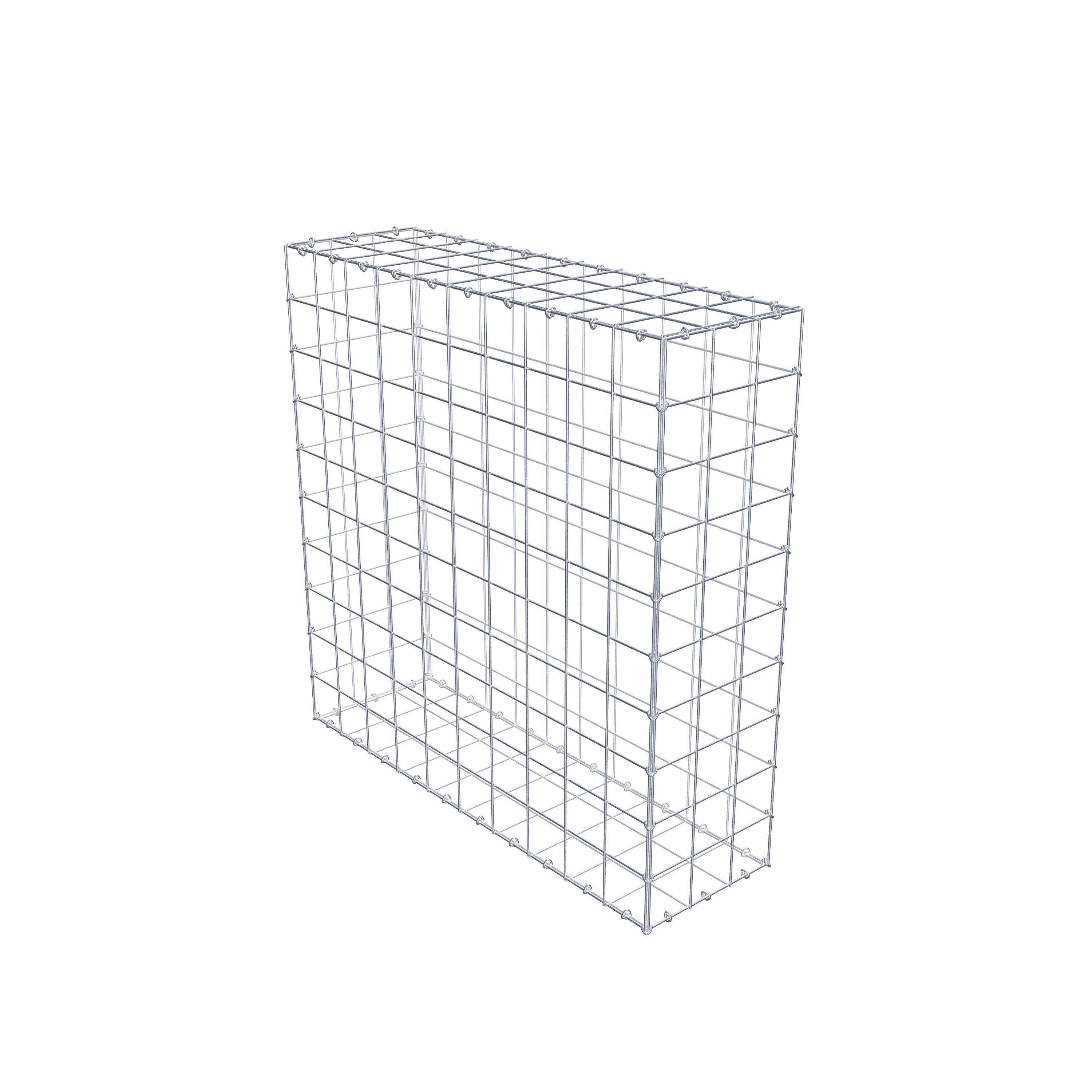 Gabion 100 cm x 100 cm x 30 cm (L x H x D), mesh size 10 cm x 10 cm, C-ring