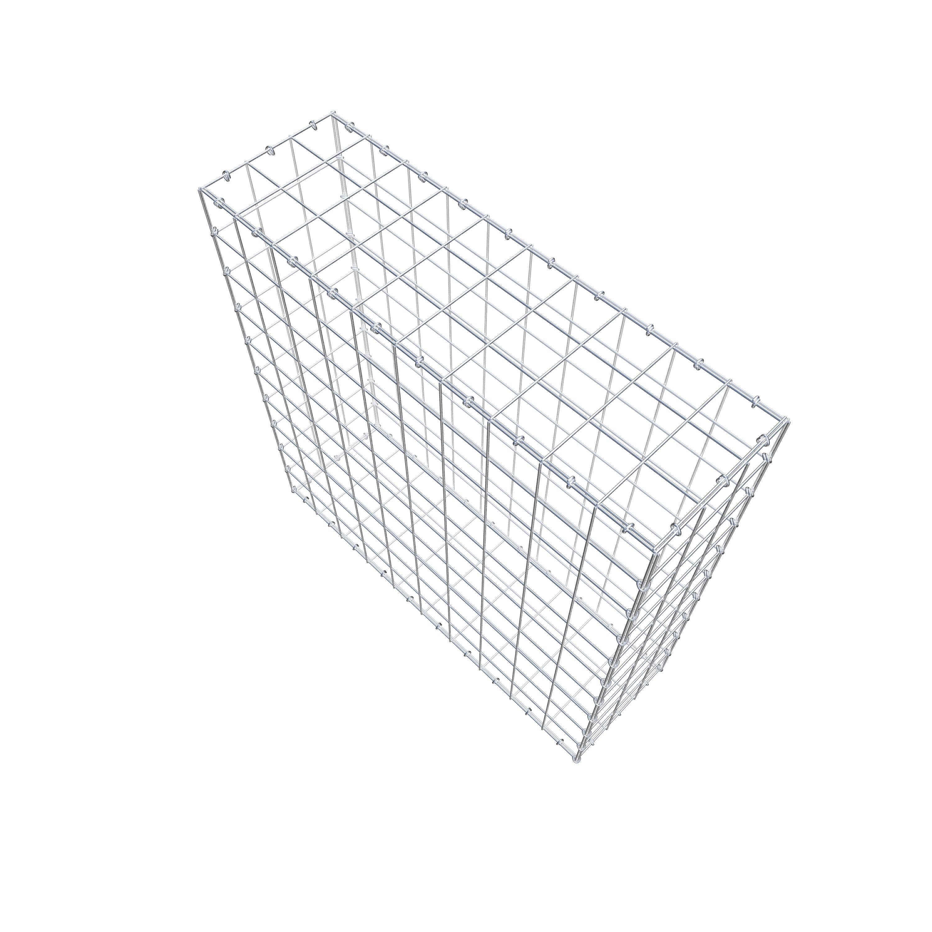 Gabion 100 cm x 100 cm x 30 cm (L x H x D), maskestørrelse 10 cm x 10 cm, C-ring