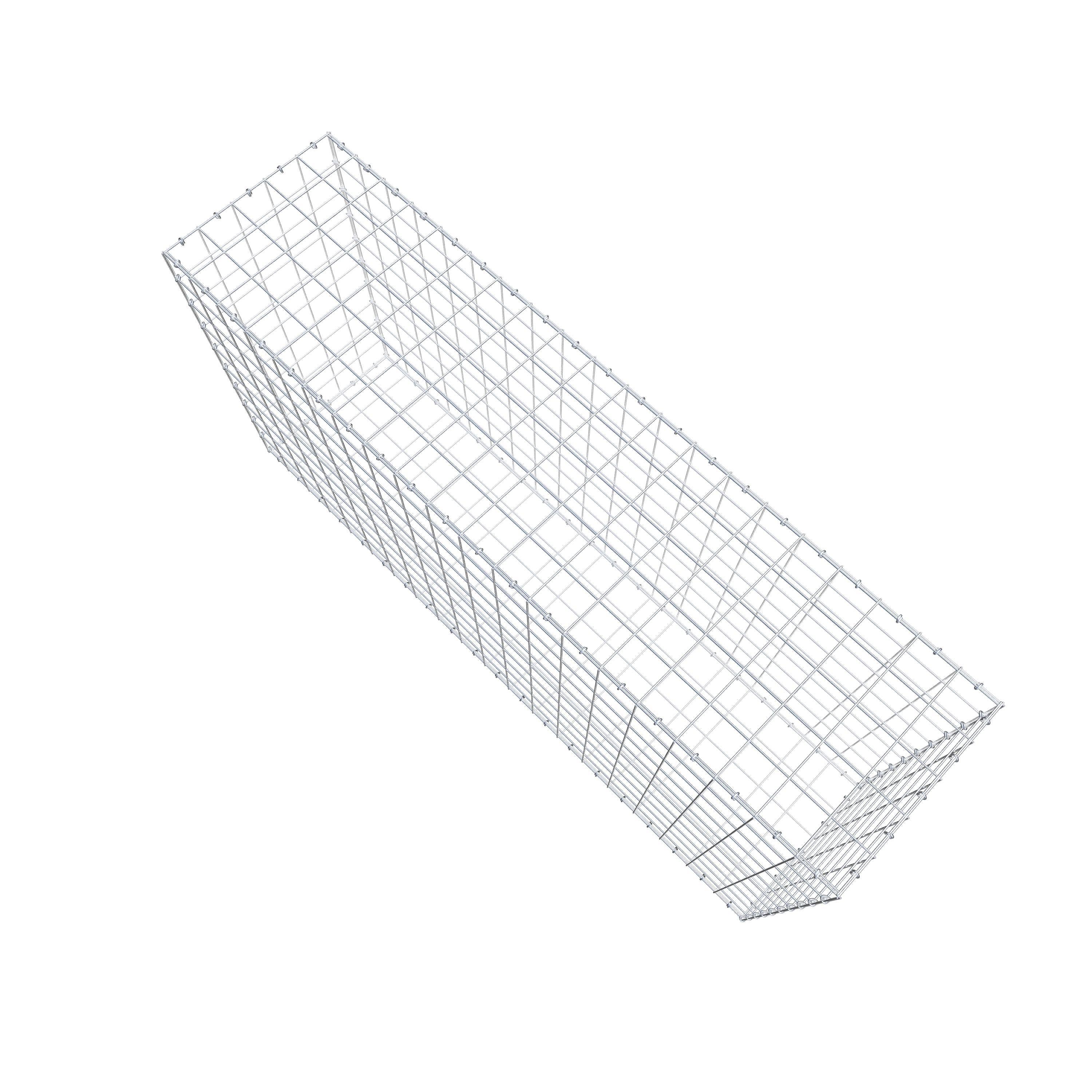 Gabion 200 cm x 100 cm x 50 cm (L x H x D), mesh size 10 cm x 10 cm, C-ring