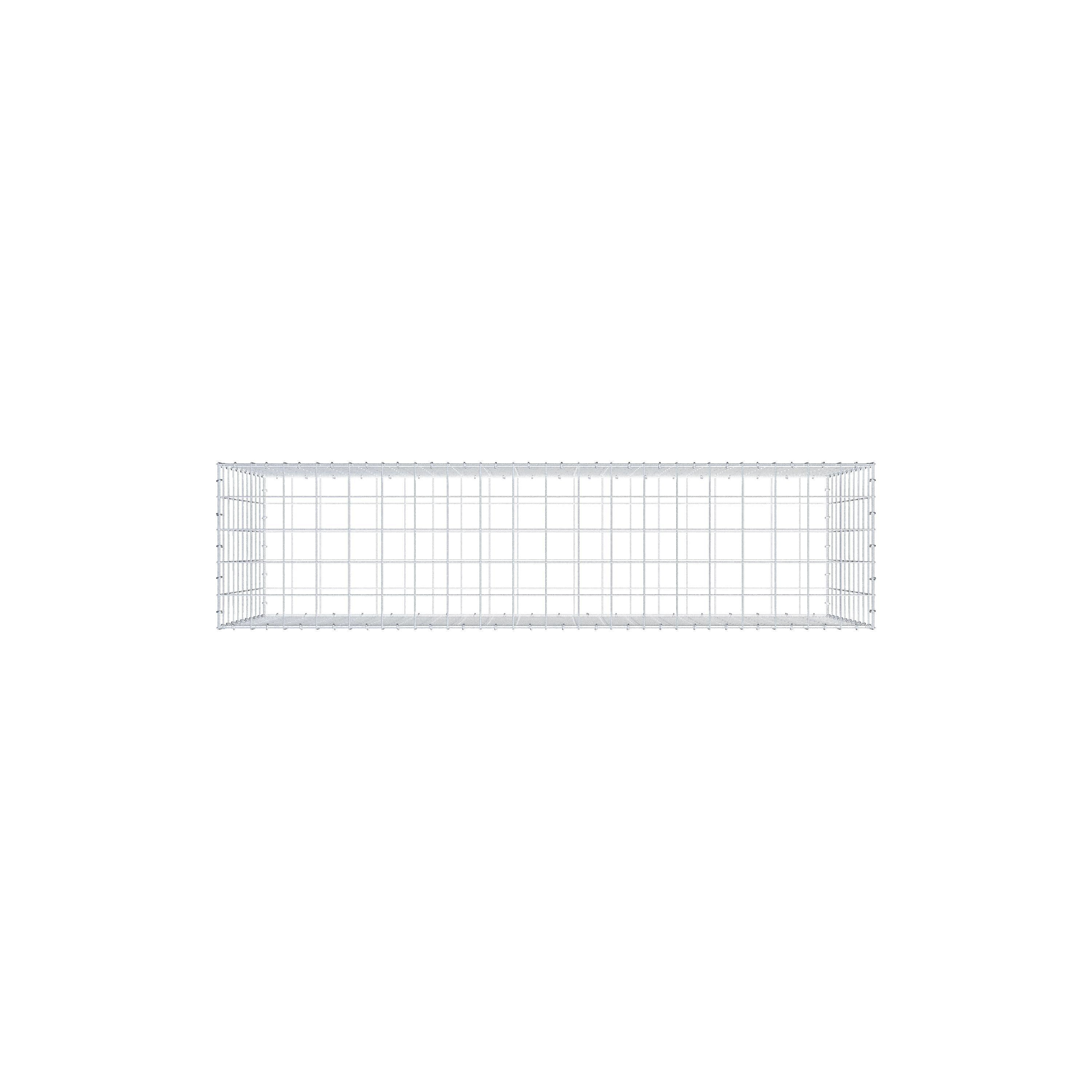 Gabion 200 cm x 100 cm x 50 cm (L x H x D), mesh size 10 cm x 10 cm, C-ring