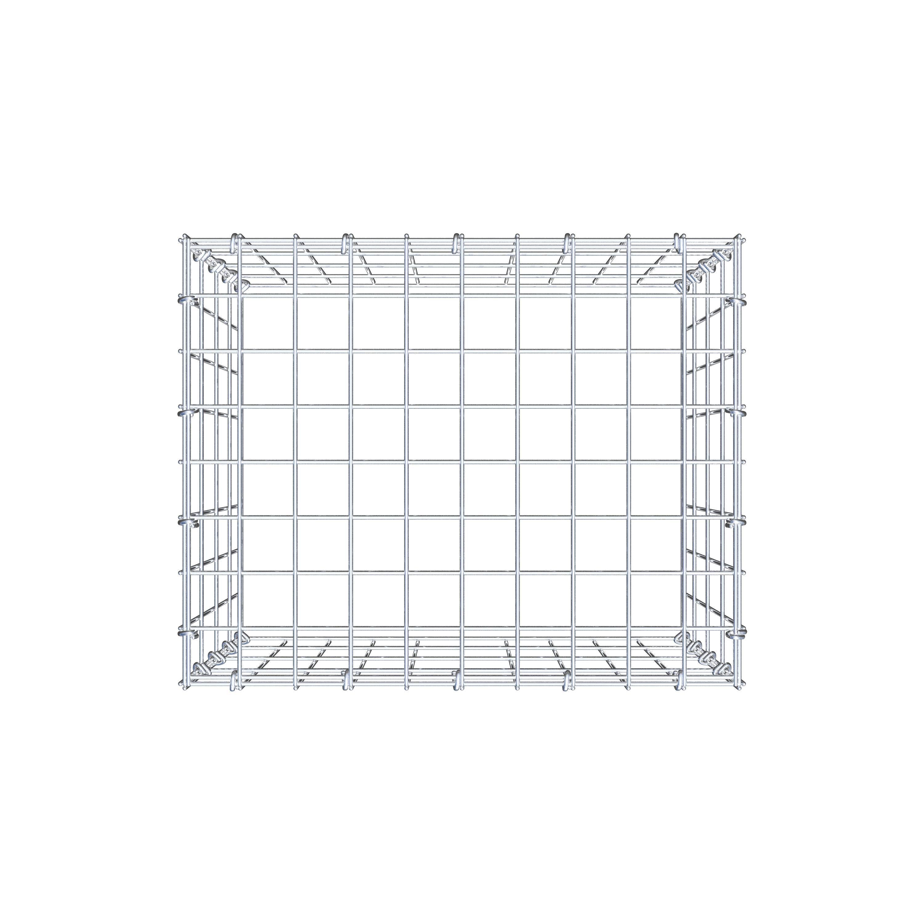 Anbaugabione Typ 3 50 cm x 40 cm x 40 cm (L x H x T), Maschenweite 5 cm x 10 cm, C-Ring