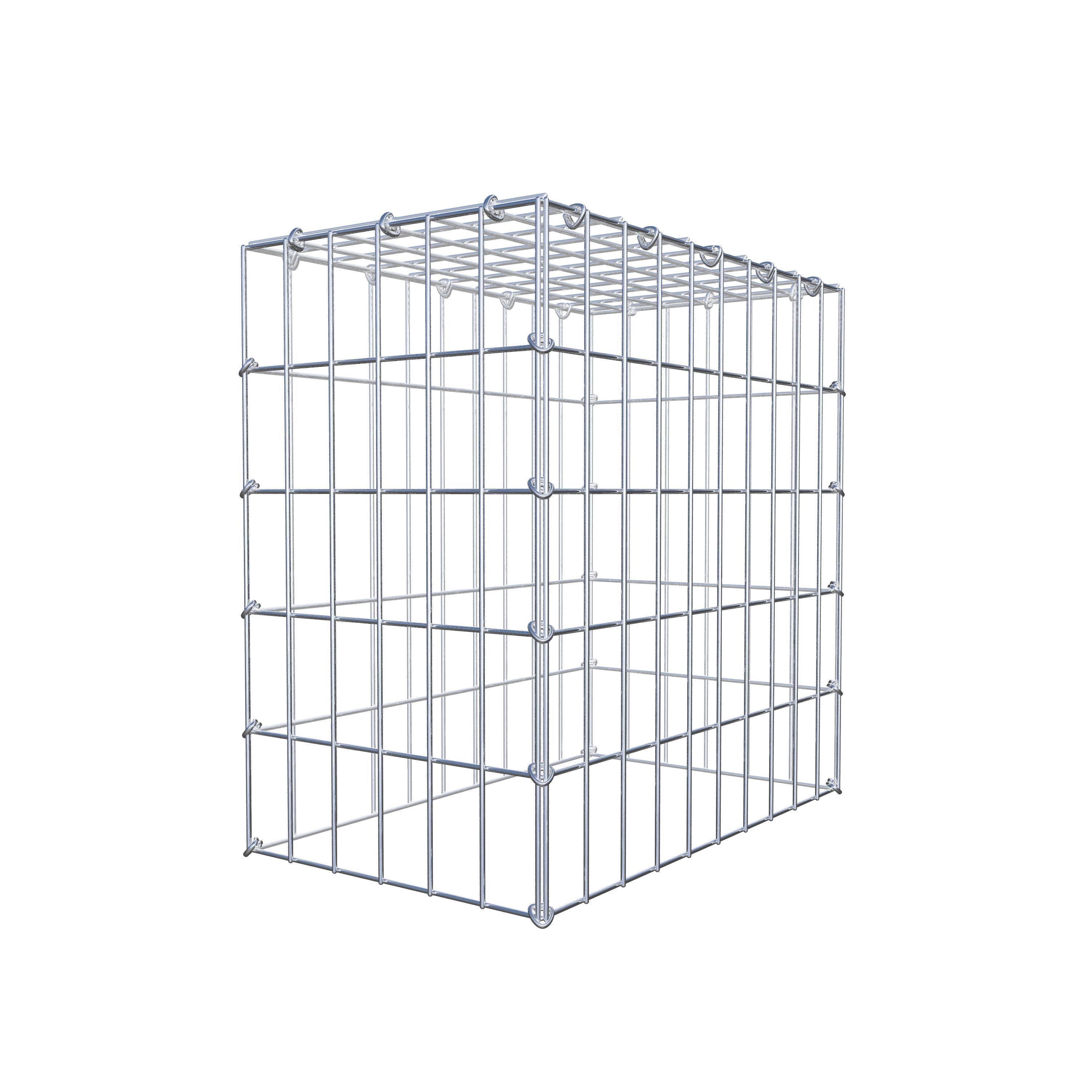 Monteret gabion type 3 50 cm x 50 cm x 30 cm (L x H x D), maskestørrelse 5 cm x 10 cm, C-ring