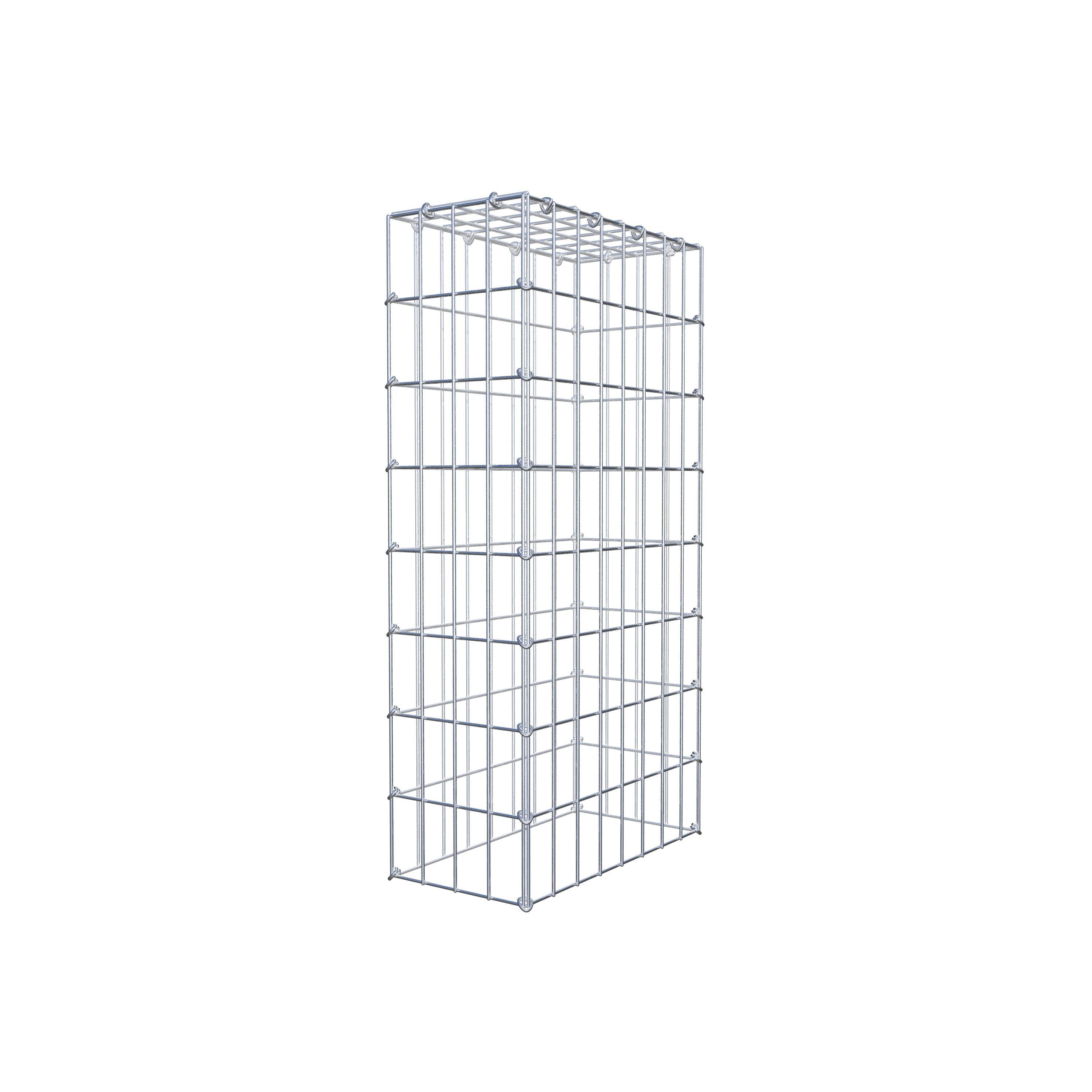 Mounted gabion type 3 80 cm x 40 cm x 20 cm (L x H x D), mesh size 5 cm x 10 cm, C-ring