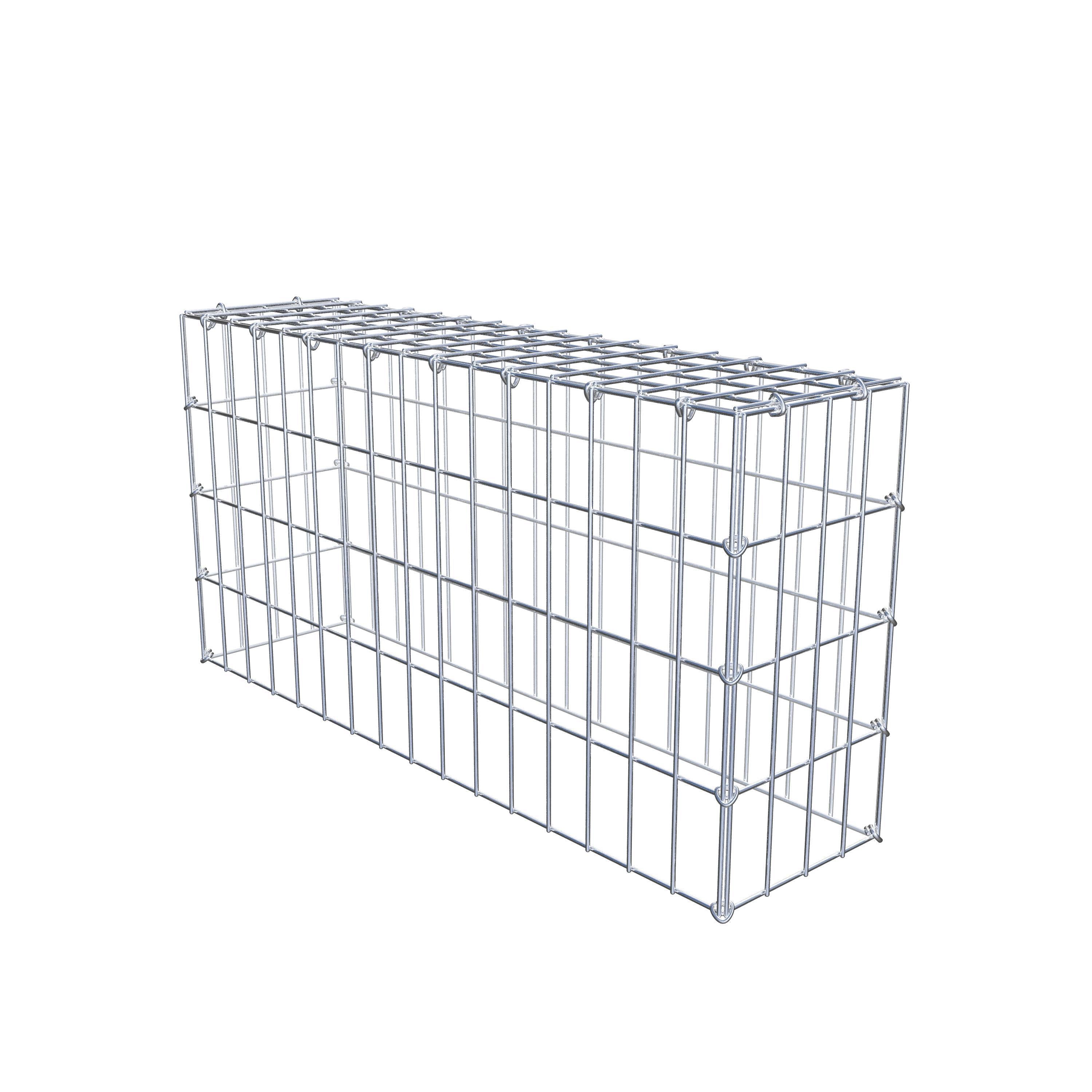 Mounted gabion type 3 80 cm x 40 cm x 20 cm (L x H x D), mesh size 5 cm x 10 cm, C-ring