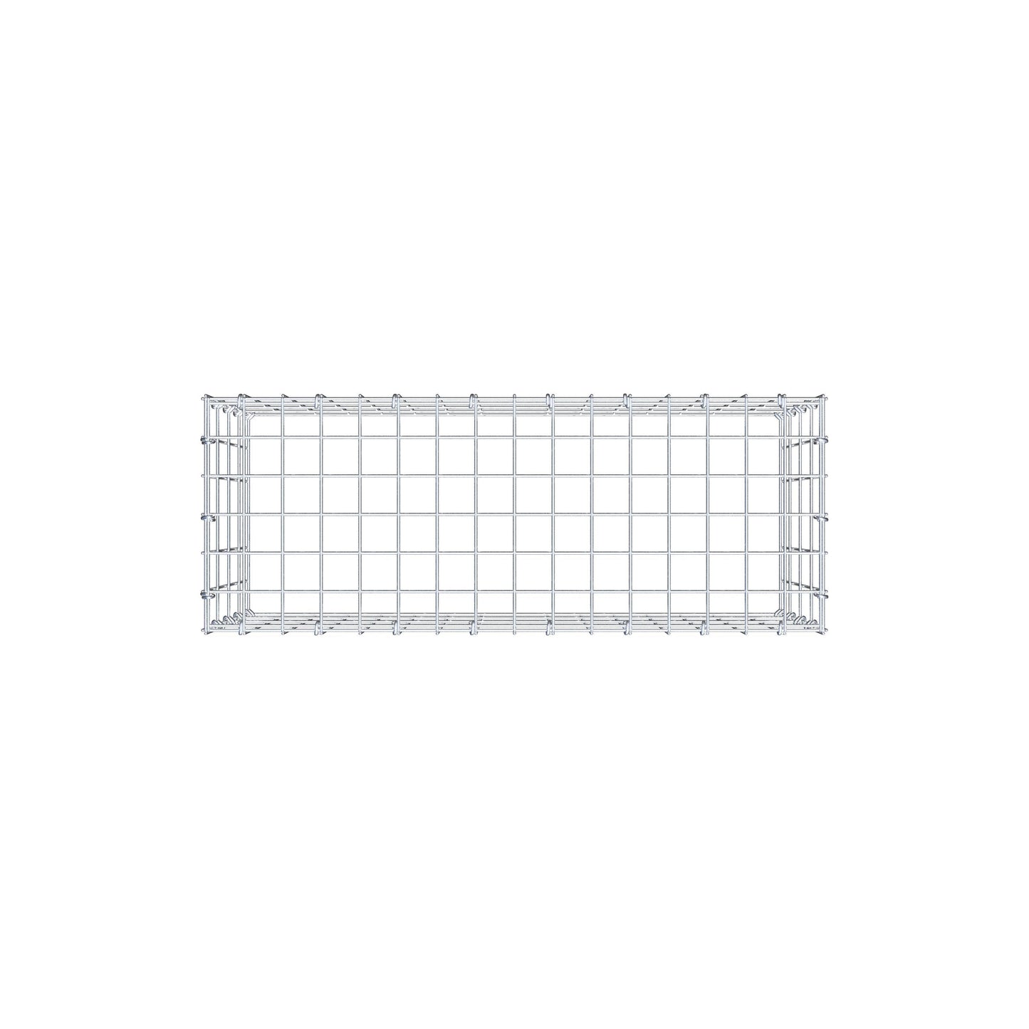 Mounted gabion type 3 80 cm x 40 cm x 30 cm (L x H x D), mesh size 5 cm x 10 cm, C-ring