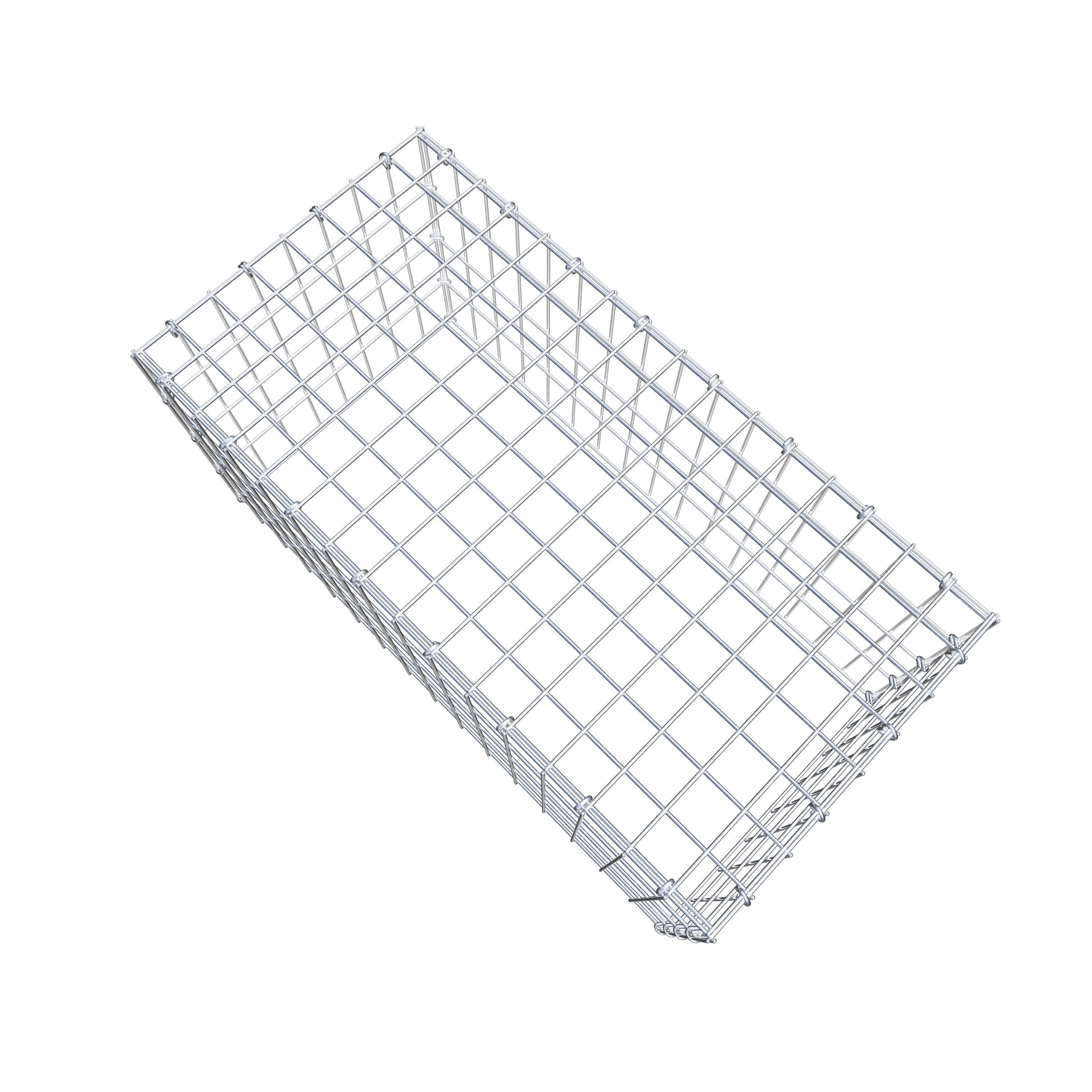 Monteret gabion type 3 80 cm x 40 cm x 40 cm (L x H x D), maskestørrelse 5 cm x 10 cm, C-ring