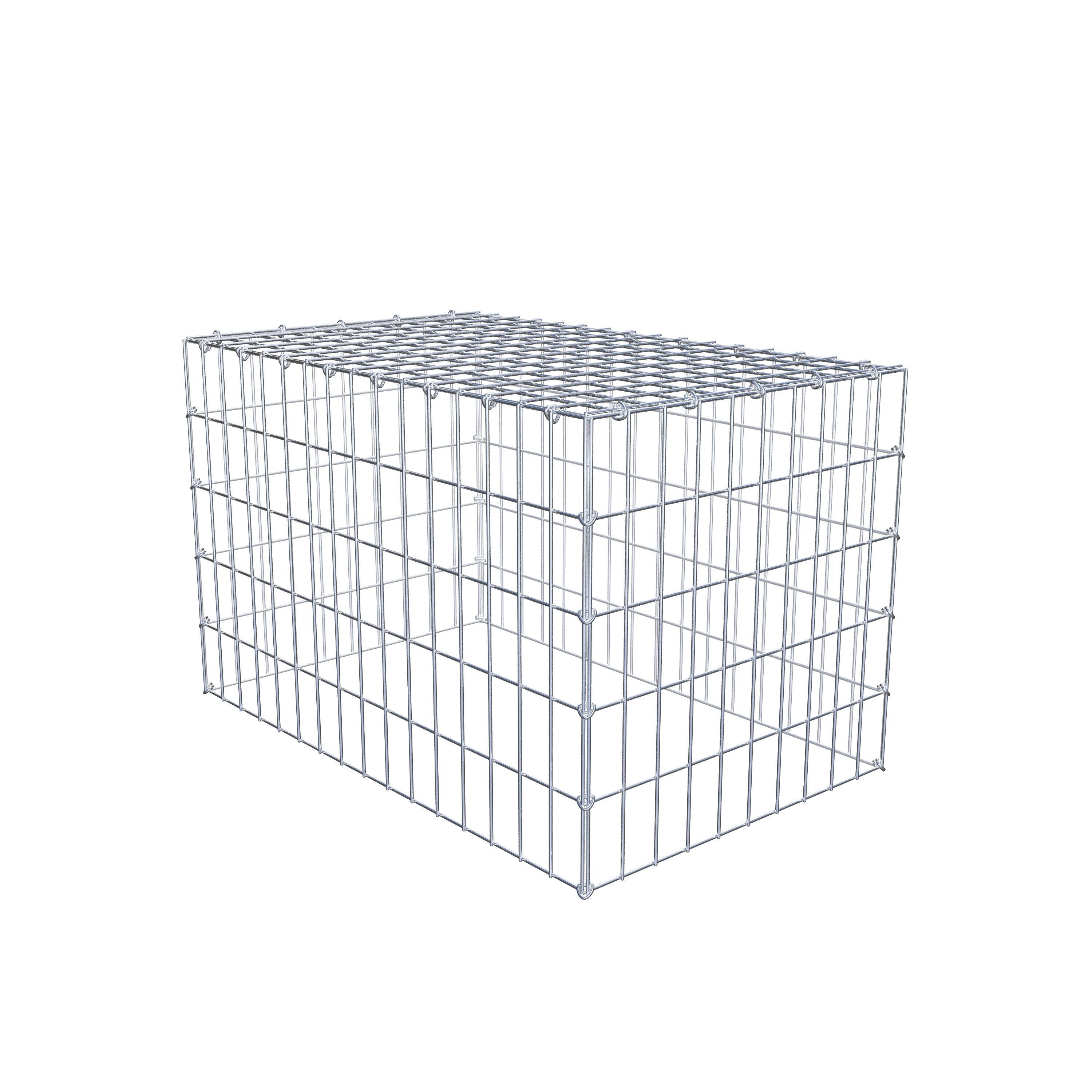 Mounted gabion type 3 80 cm x 50 cm x 50 cm (L x H x D), mesh size 5 cm x 10 cm, C-ring