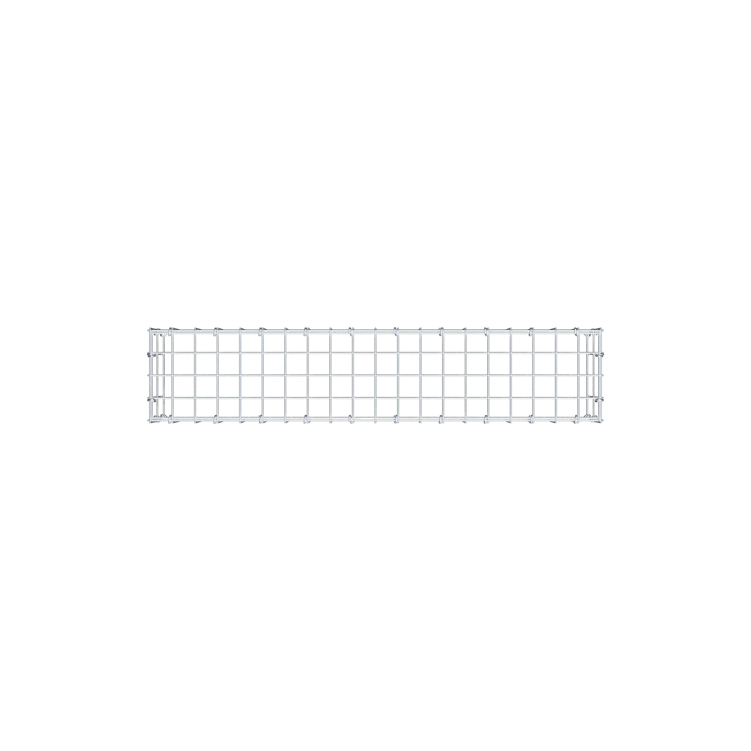 Monteret gabion type 3 100 cm x 20 cm x 20 cm (L x H x D), maskestørrelse 5 cm x 10 cm, C-ring