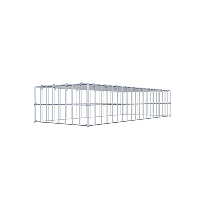 Typ 3 påbyggnadsgabion 100 cm x 20 cm x 40 cm (L x H x D), maskstorlek 5 cm x 10 cm, C-ring