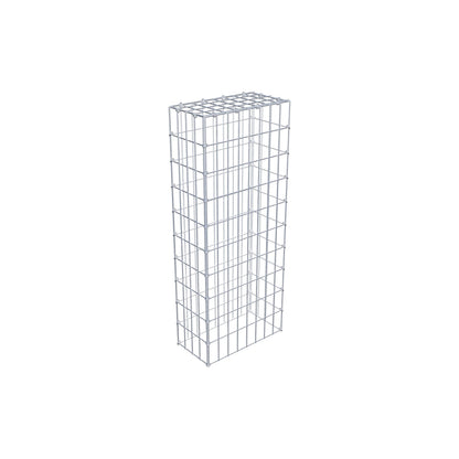 Typ 3 påbyggnadsgabion 100 cm x 20 cm x 40 cm (L x H x D), maskstorlek 5 cm x 10 cm, C-ring