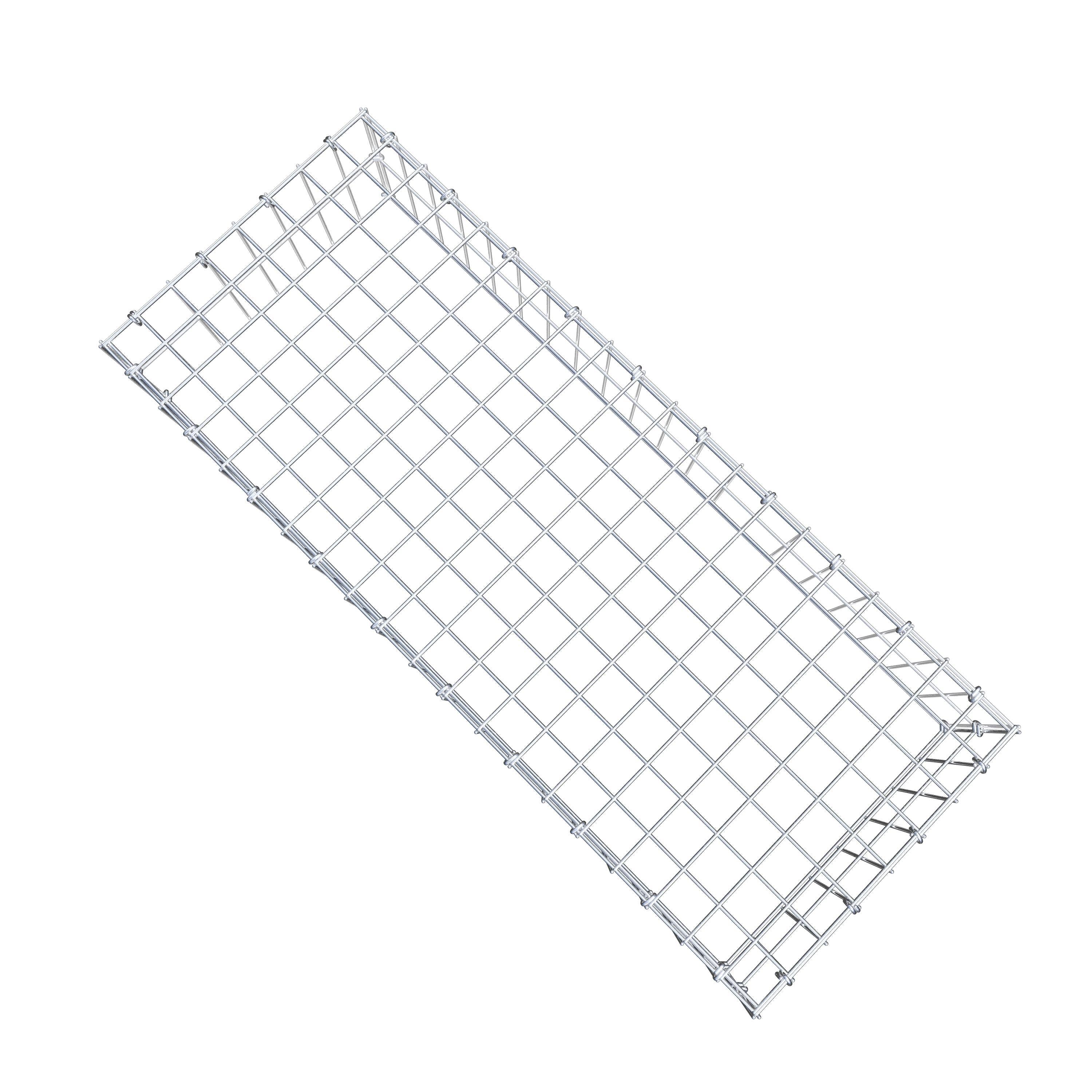 Monteret gabion type 3 100 cm x 20 cm x 40 cm (L x H x D), maskestørrelse 5 cm x 10 cm, C-ring