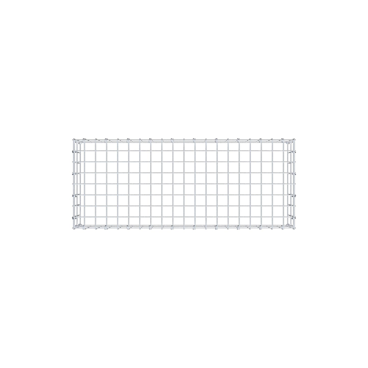 Typ 3 påbyggnadsgabion 100 cm x 20 cm x 40 cm (L x H x D), maskstorlek 5 cm x 10 cm, C-ring