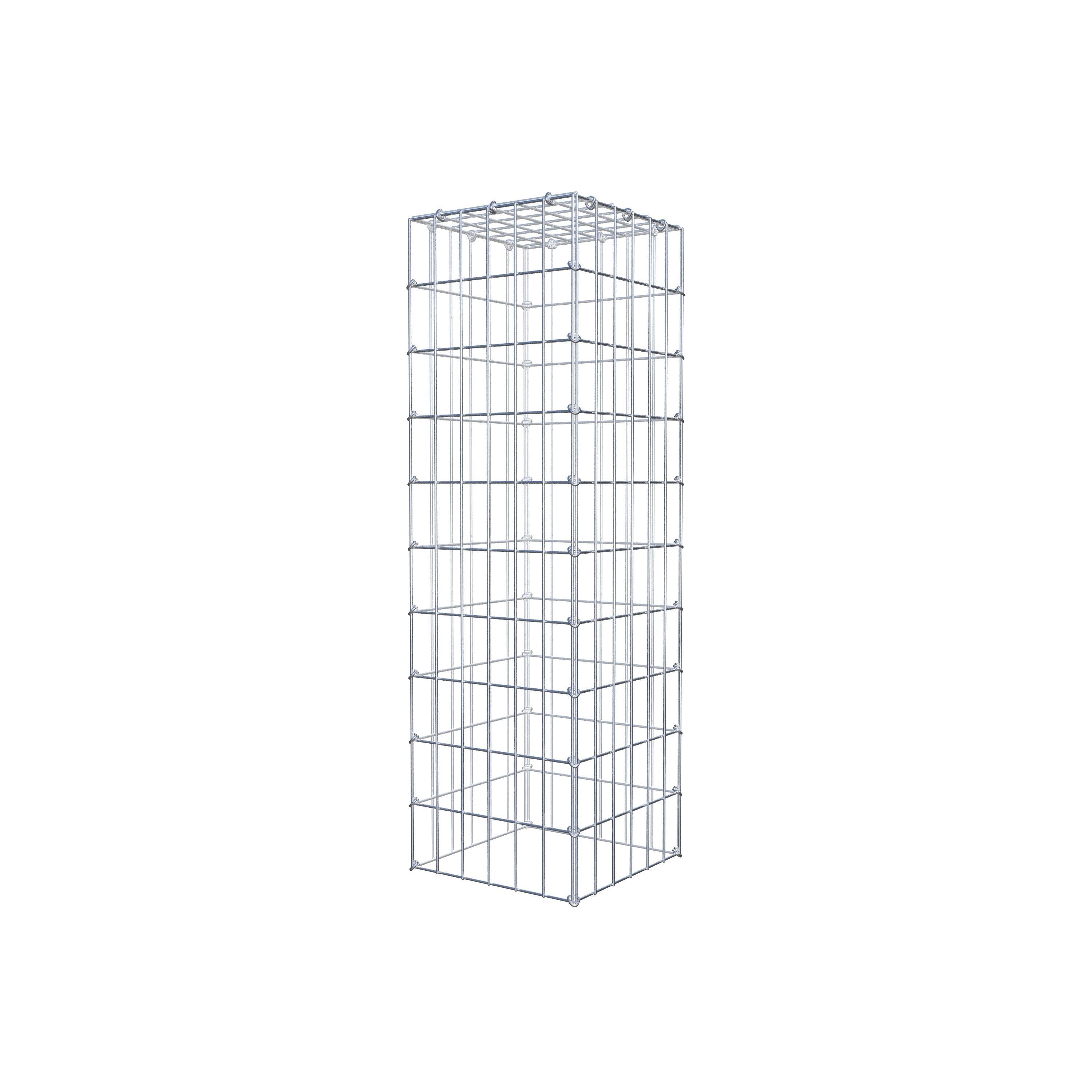 Mounted gabion type 3 100 cm x 30 cm x 30 cm (L x H x D), mesh size 5 cm x 10 cm, C-ring