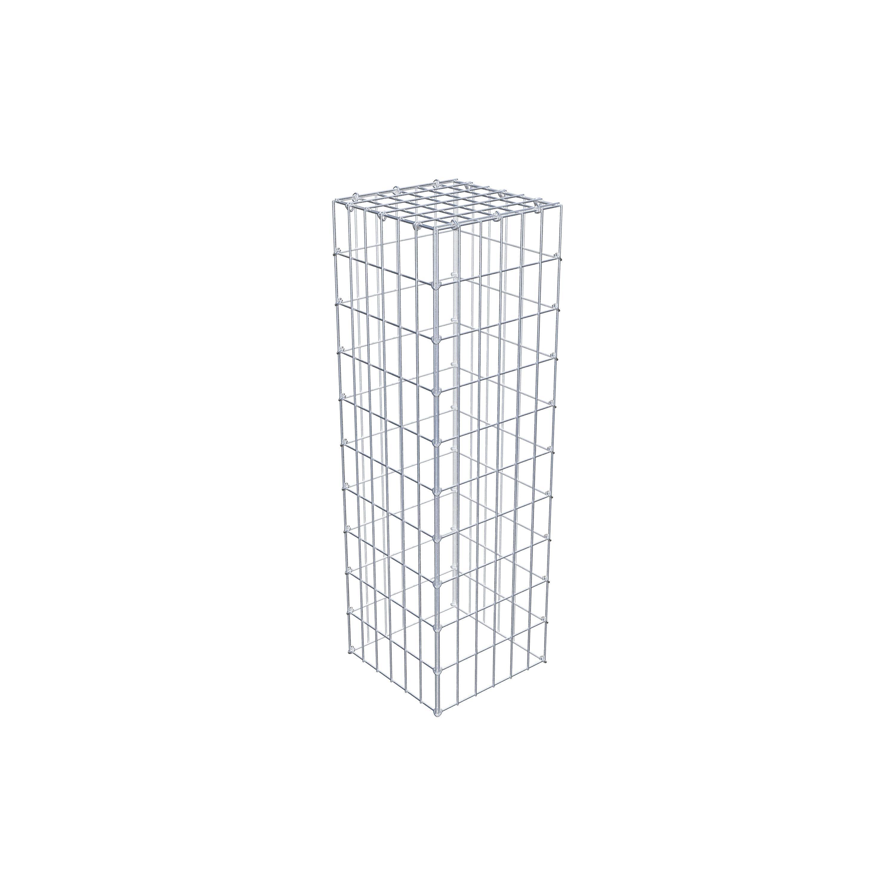 Mounted gabion type 3 100 cm x 30 cm x 30 cm (L x H x D), mesh size 5 cm x 10 cm, C-ring