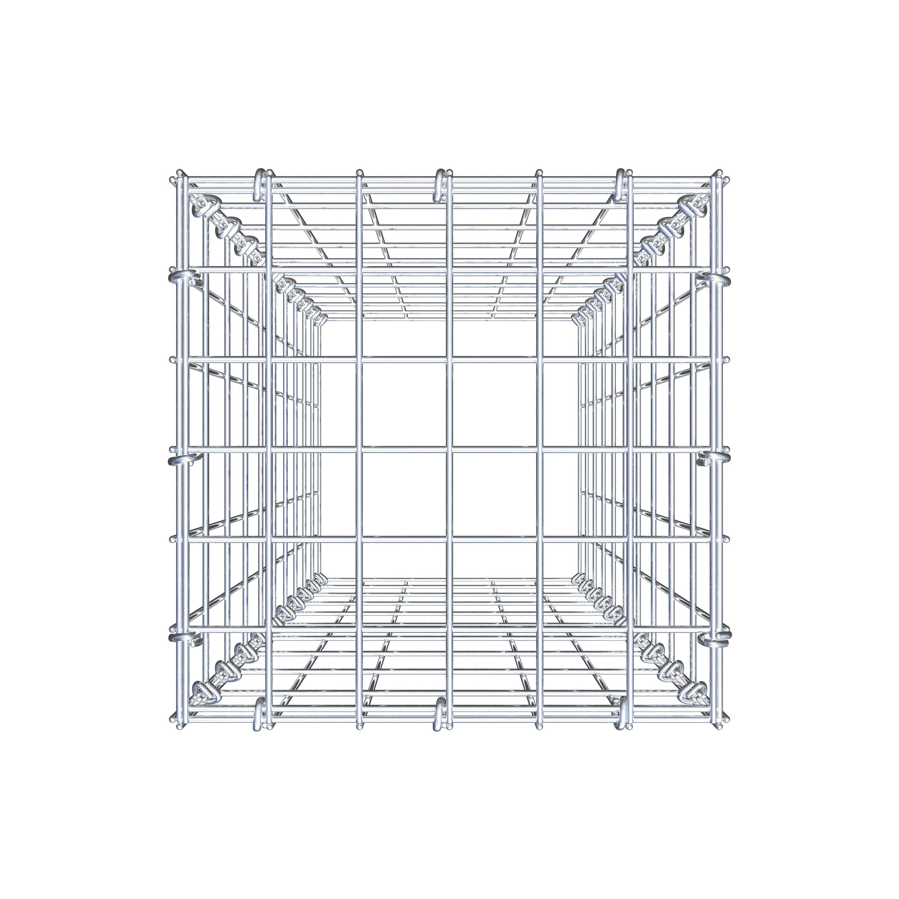 Mounted gabion type 3 100 cm x 30 cm x 30 cm (L x H x D), mesh size 5 cm x 10 cm, C-ring