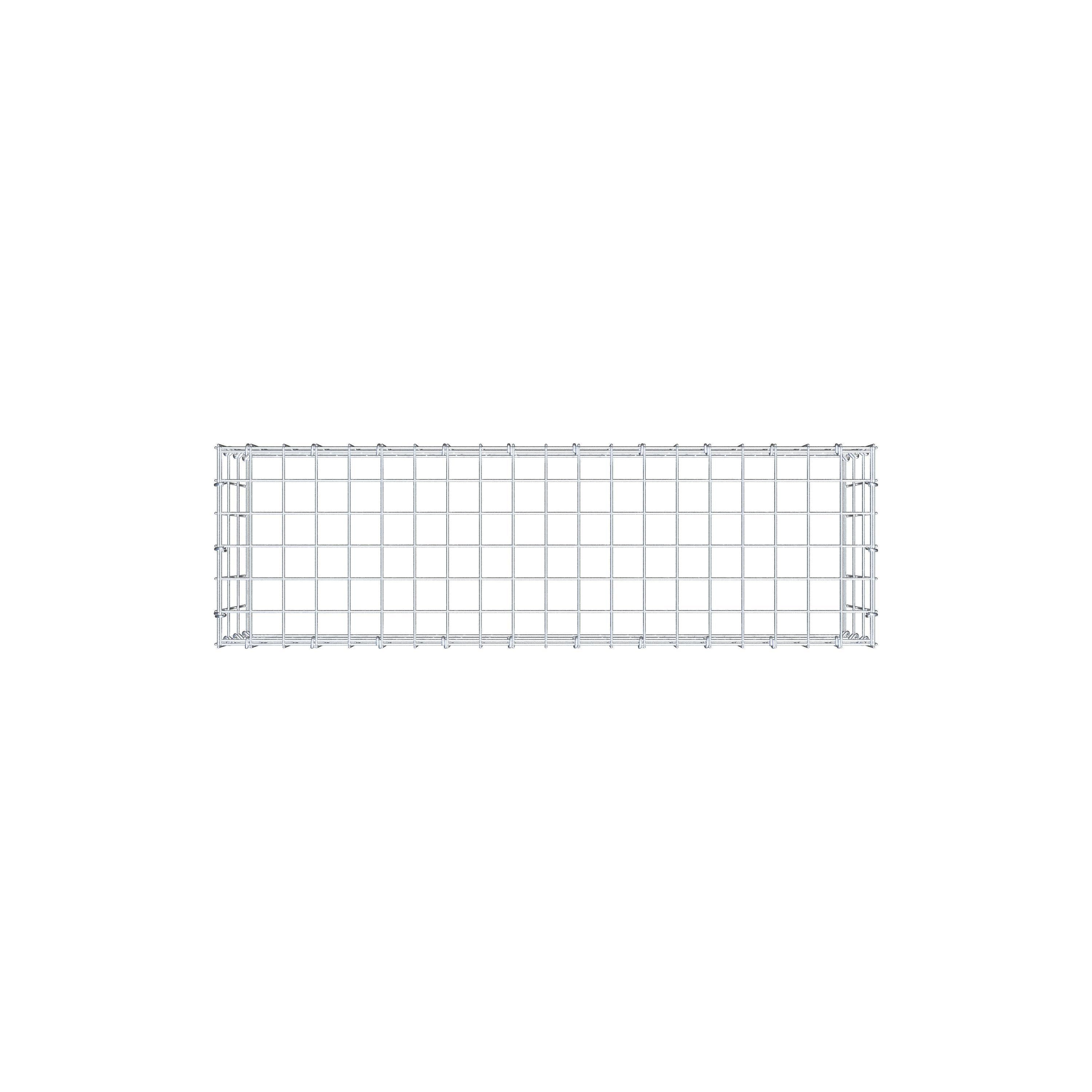 Mounted gabion type 3 100 cm x 30 cm x 30 cm (L x H x D), mesh size 5 cm x 10 cm, C-ring