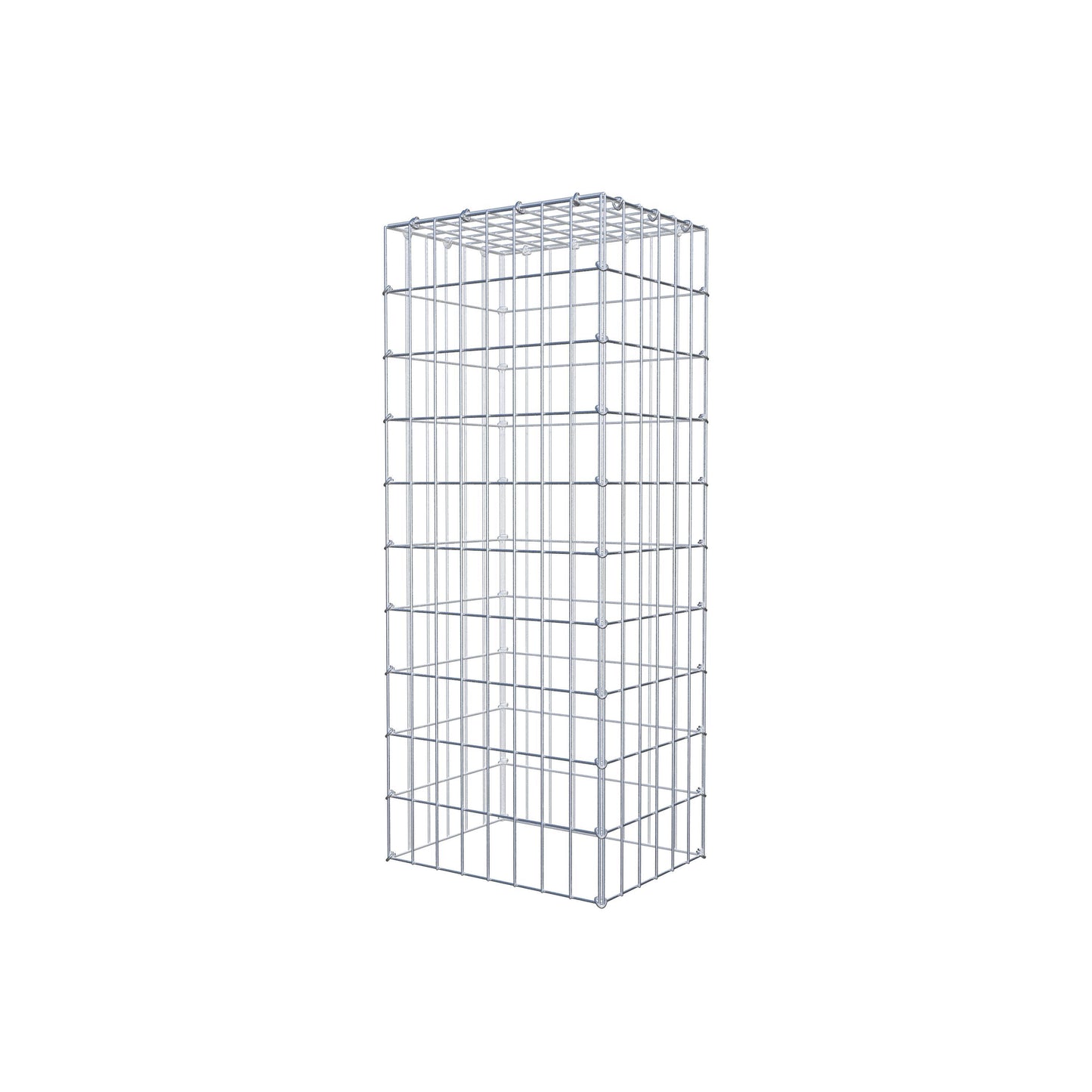 Typ 3 påbyggnadsgabion 100 cm x 30 cm x 40 cm (L x H x D), maskstorlek 5 cm x 10 cm, C-ring