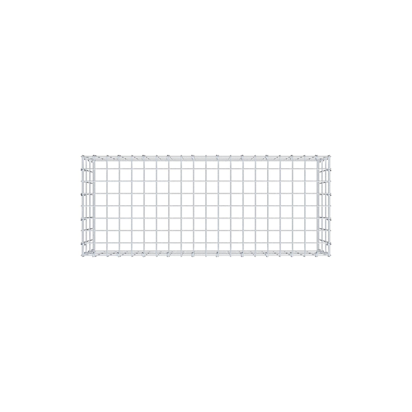 Typ 3 påbyggnadsgabion 100 cm x 30 cm x 40 cm (L x H x D), maskstorlek 5 cm x 10 cm, C-ring