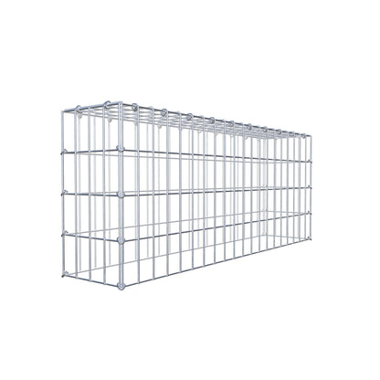 Typ 3 påbyggnadsgabion 100 cm x 40 cm x 20 cm (L x H x D), maskstorlek 5 cm x 10 cm, C-ring
