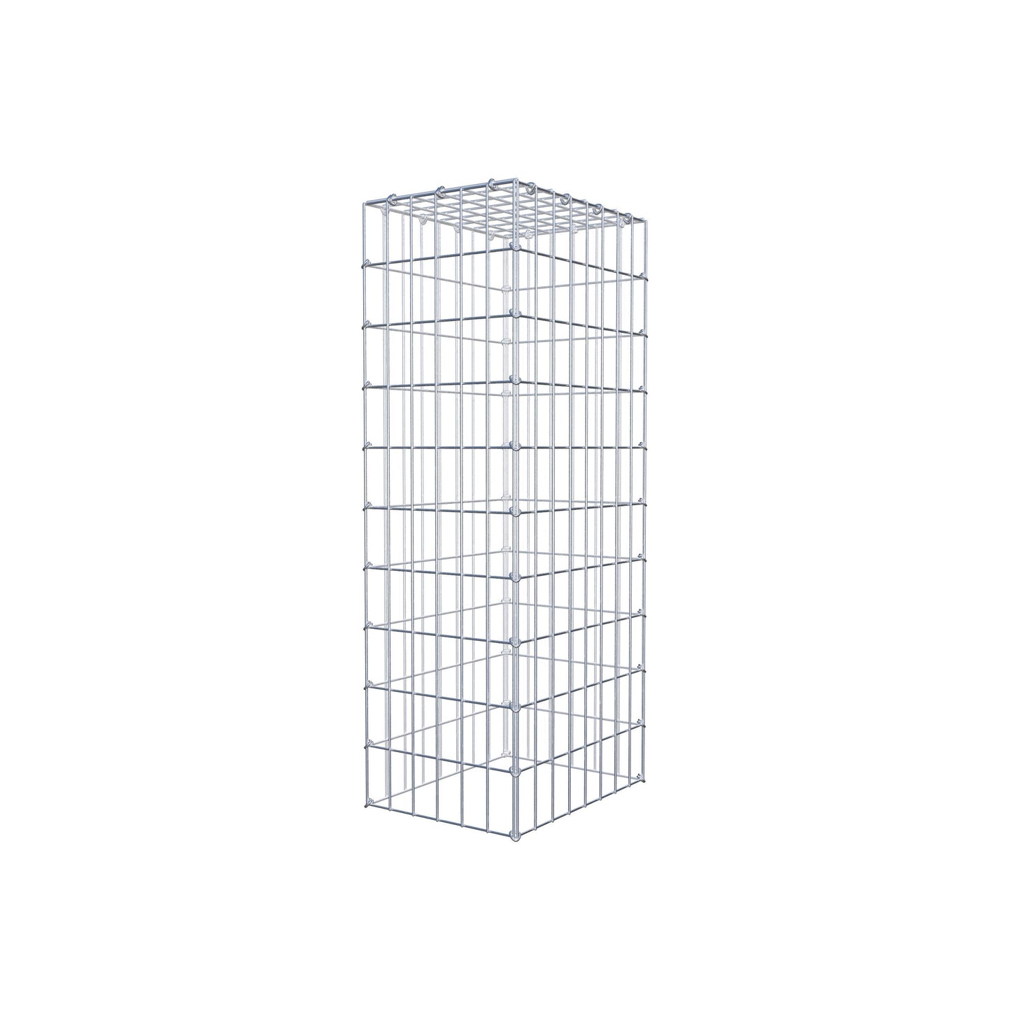 Typ 3 påbyggnadsgabion 100 cm x 40 cm x 30 cm (L x H x D), maskstorlek 5 cm x 10 cm, C-ring