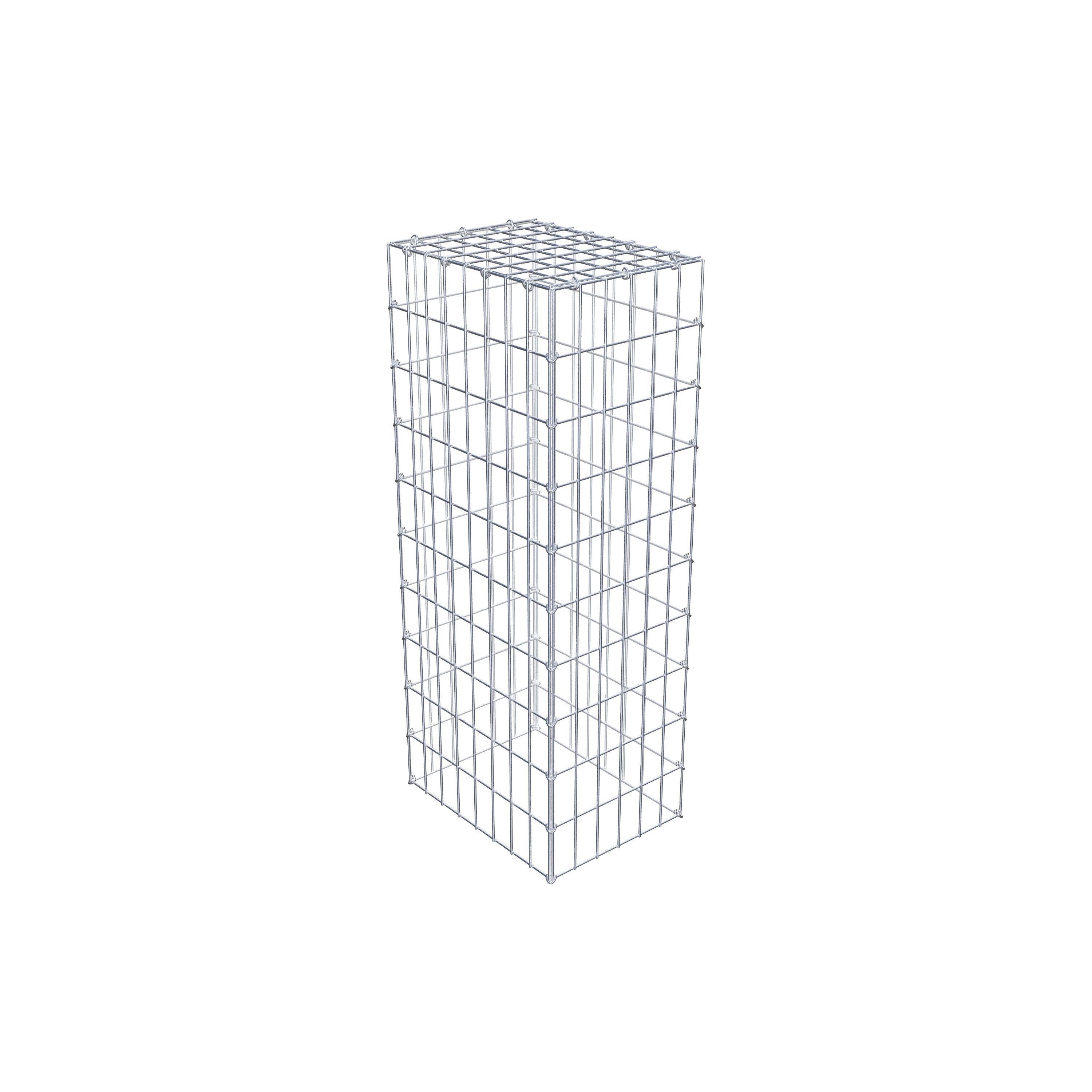 Monteret gabion type 3 100 cm x 40 cm x 30 cm (L x H x D), maskestørrelse 5 cm x 10 cm, C-ring