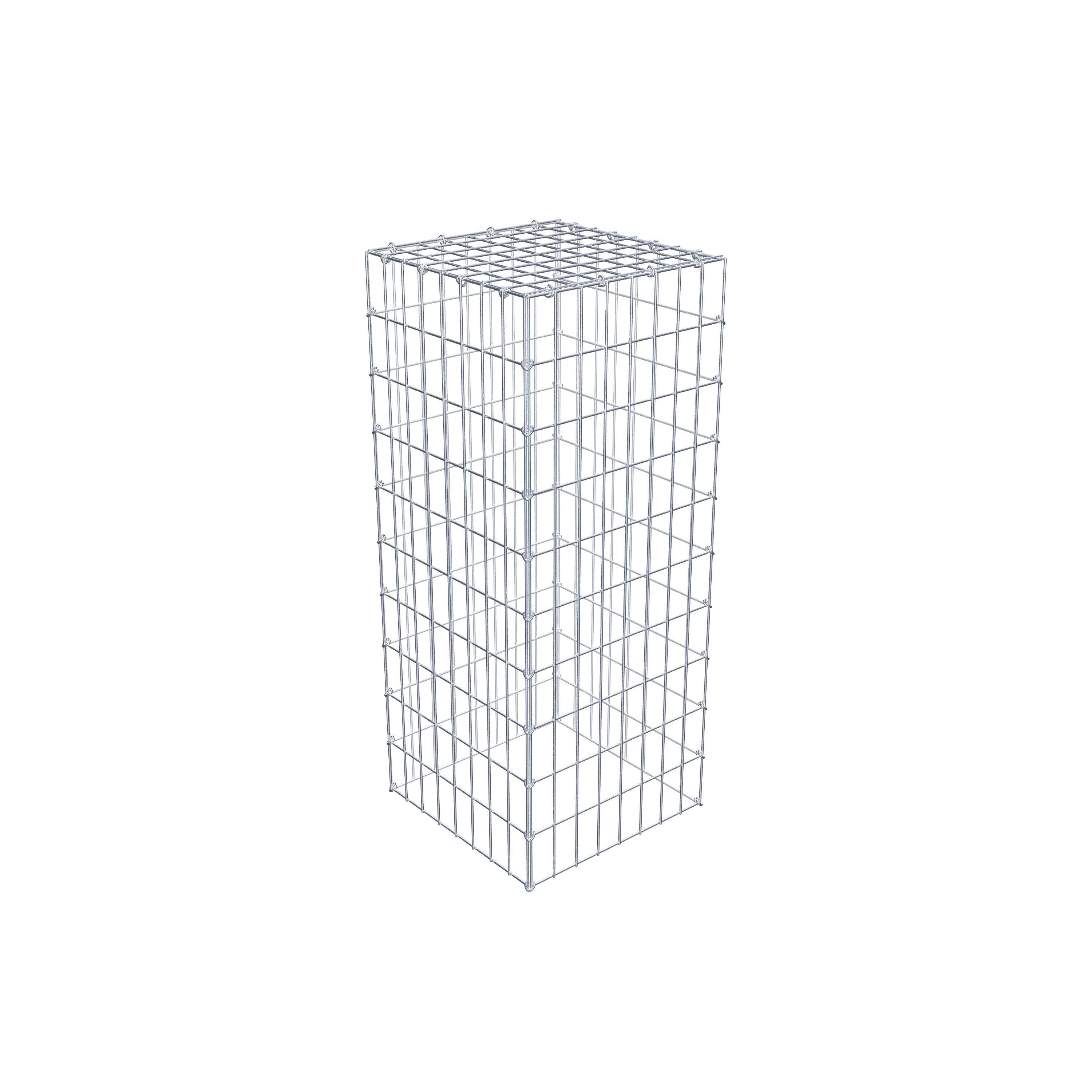 Mounted gabion type 3 100 cm x 40 cm x 40 cm (L x H x D), mesh size 5 cm x 10 cm, C-ring