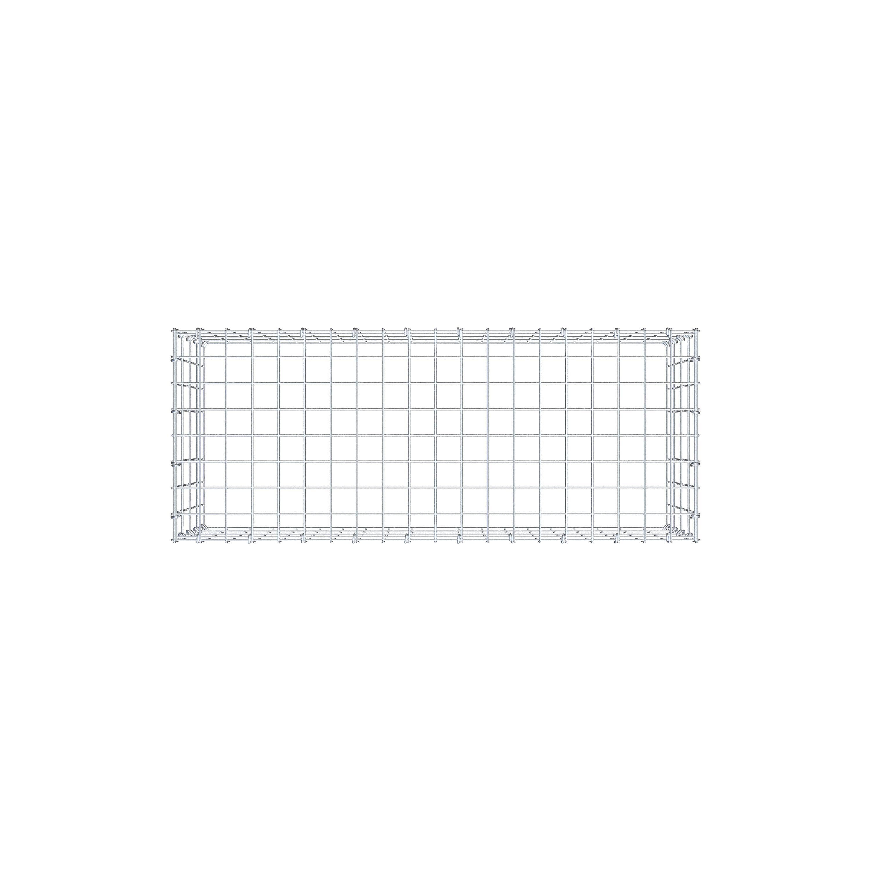 Mounted gabion type 3 100 cm x 40 cm x 40 cm (L x H x D), mesh size 5 cm x 10 cm, C-ring