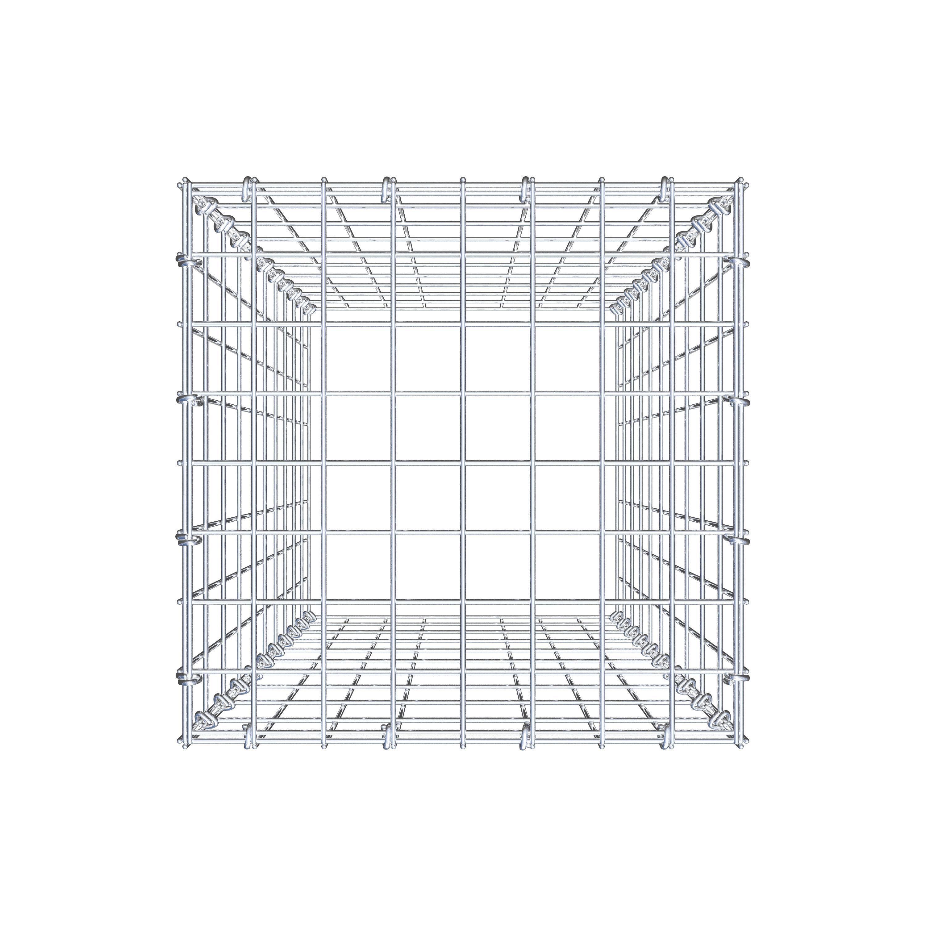 Mounted gabion type 3 100 cm x 40 cm x 40 cm (L x H x D), mesh size 5 cm x 10 cm, C-ring