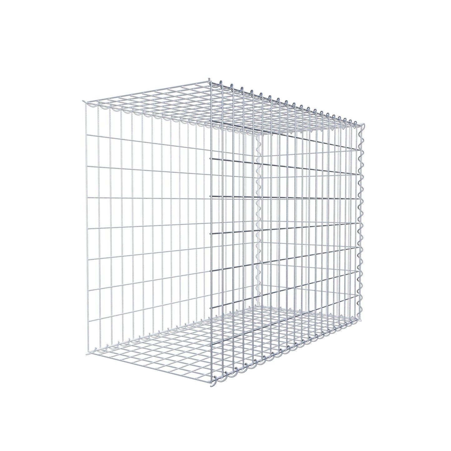 Gabion rapporté type 2 100 cm x 80 cm x 50 cm (L x H x P), mailles 5 cm x 10 cm, spirale