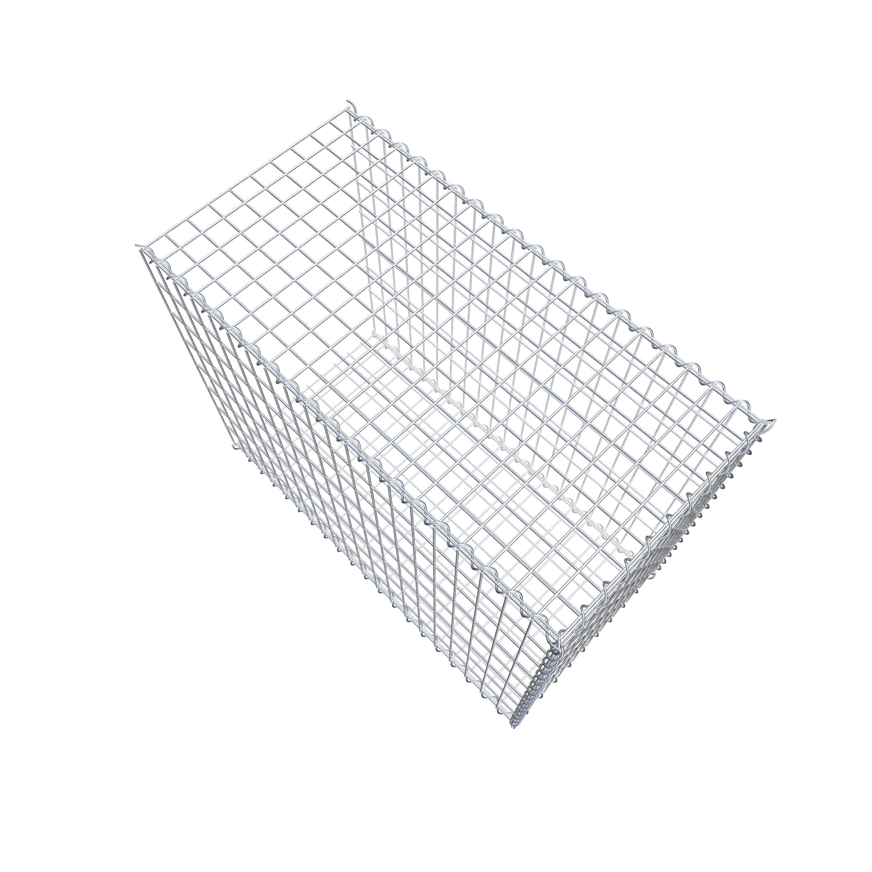 Opvokset gabion type 2 100 cm x 80 cm x 50 cm (L x H x D), maskestørrelse 5 cm x 10 cm, spiral