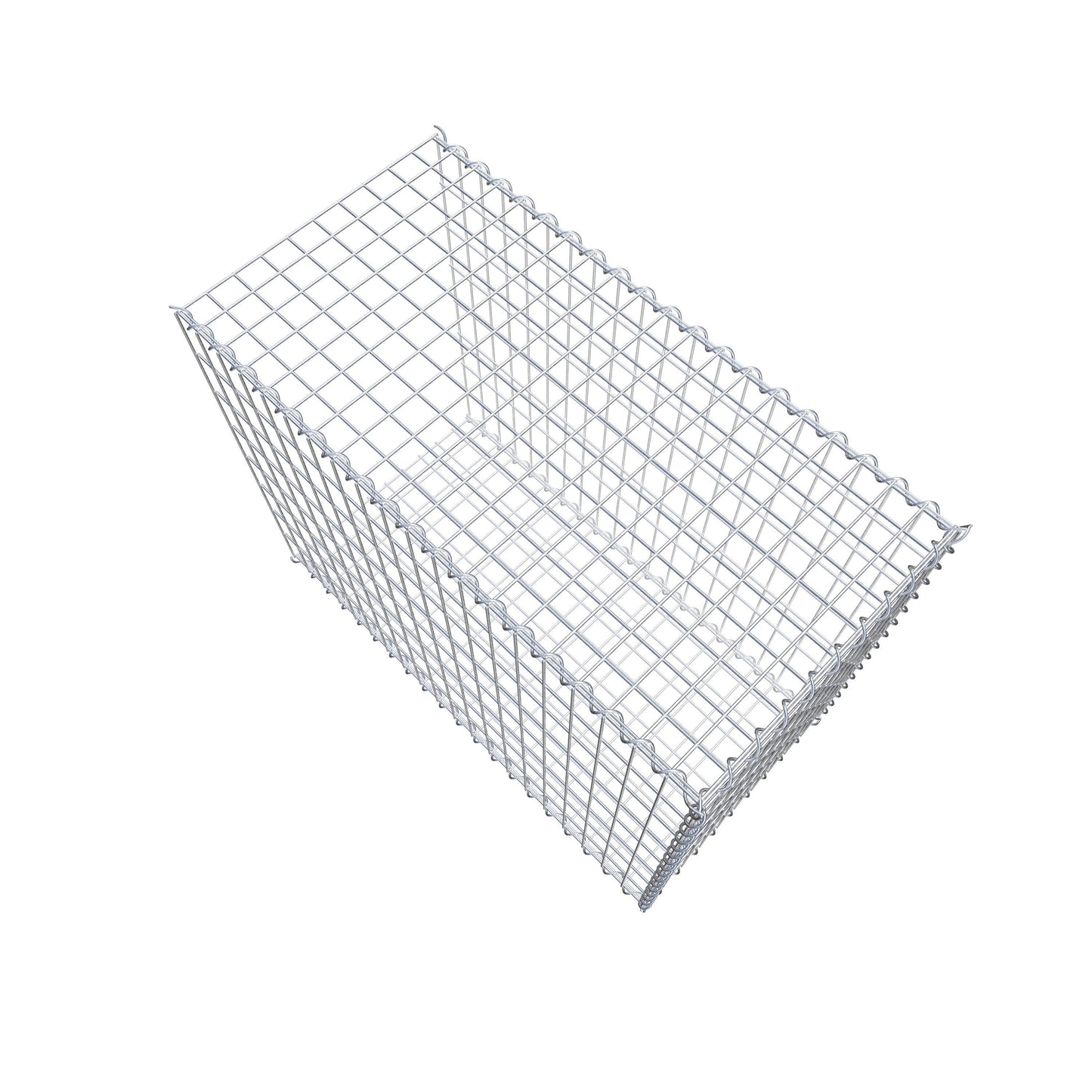 Gabion rapporté type 2 100 cm x 80 cm x 50 cm (L x H x P), mailles 5 cm x 10 cm, spirale