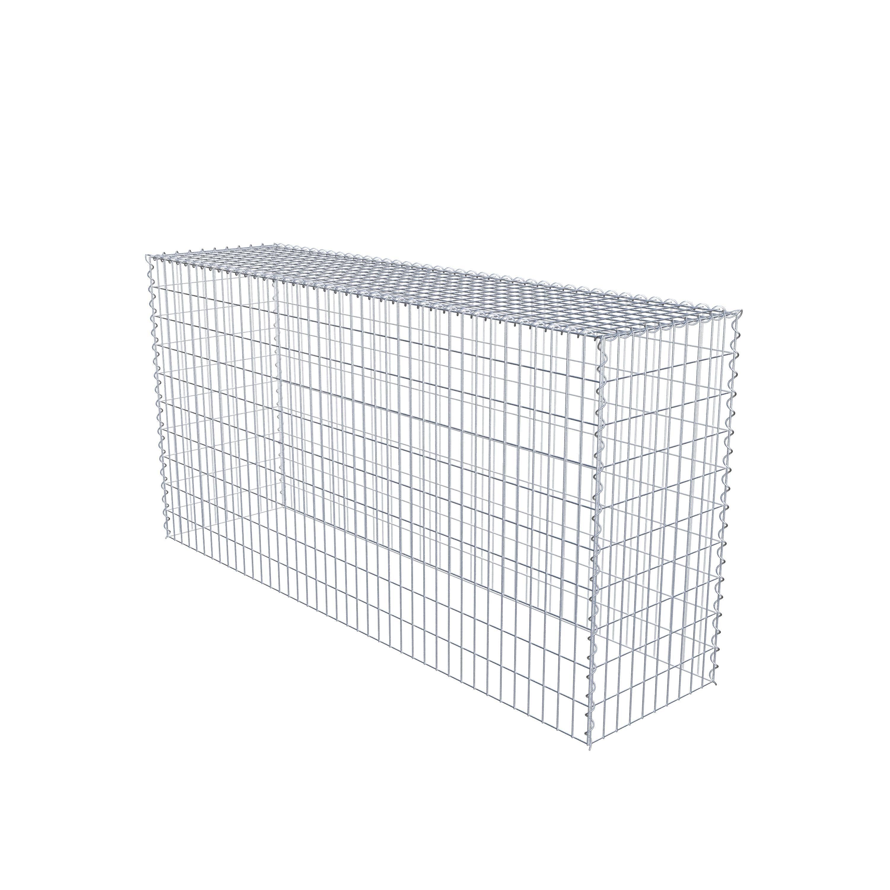 Opvokset gabion type 3 200 cm x 100 cm x 50 cm (L x H x D), maskestørrelse 5 cm x 10 cm, spiral