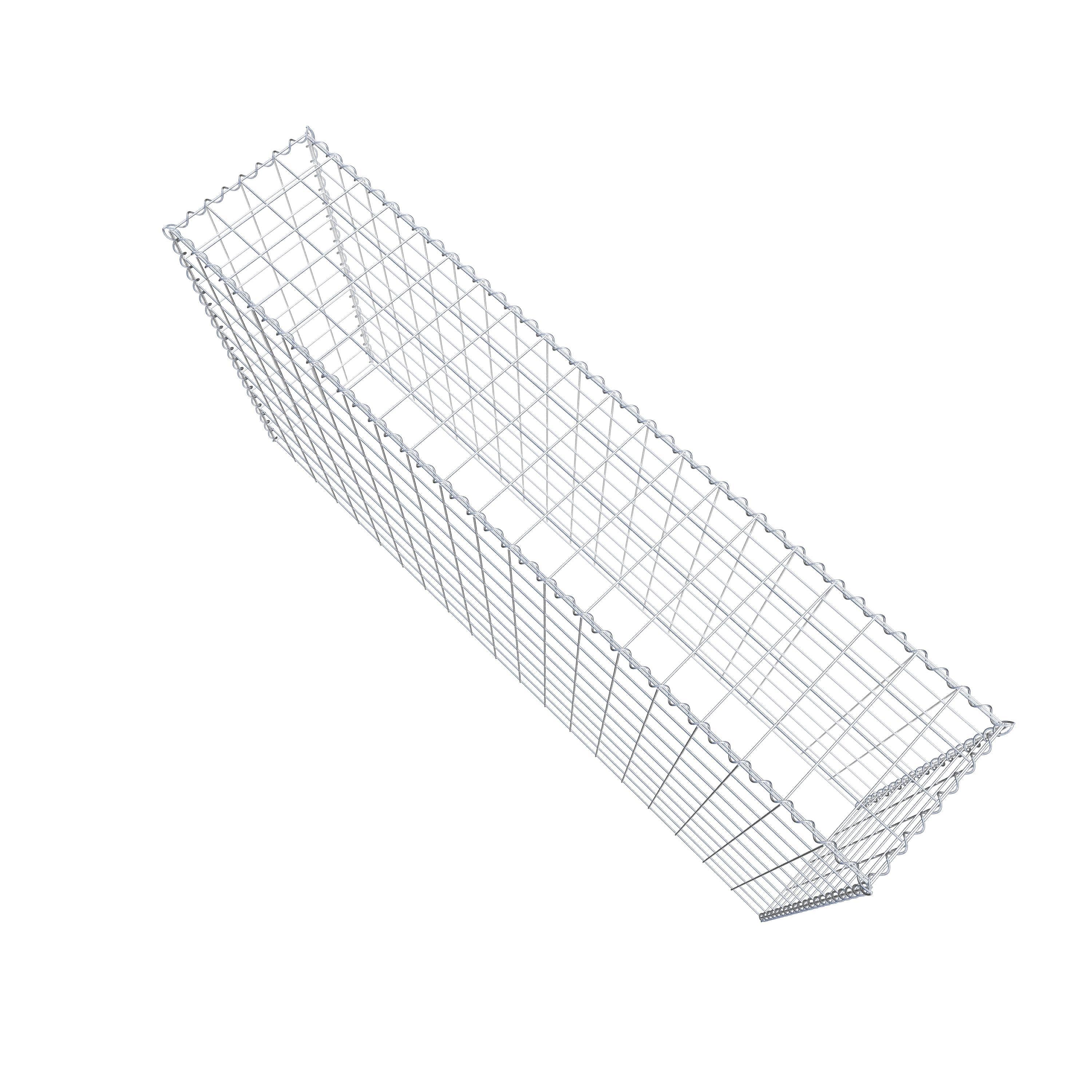 Opvokset gabion type 3 200 cm x 100 cm x 40 cm (L x H x D), maskestørrelse 10 cm x 10 cm, spiral