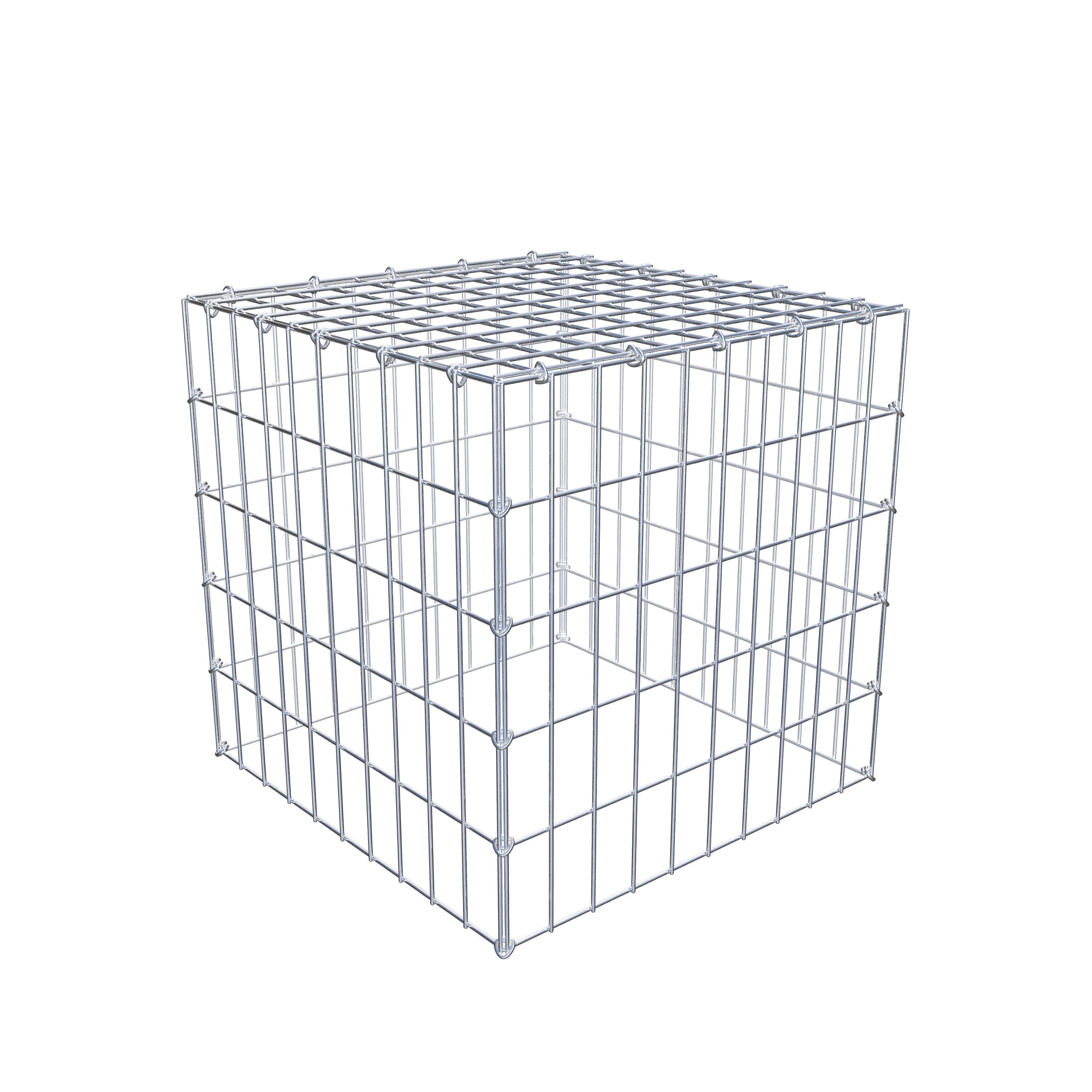 Mounted gabion type 3 50 cm x 50 cm x 50 cm (L x H x D), mesh size 5 cm x 10 cm, C-ring