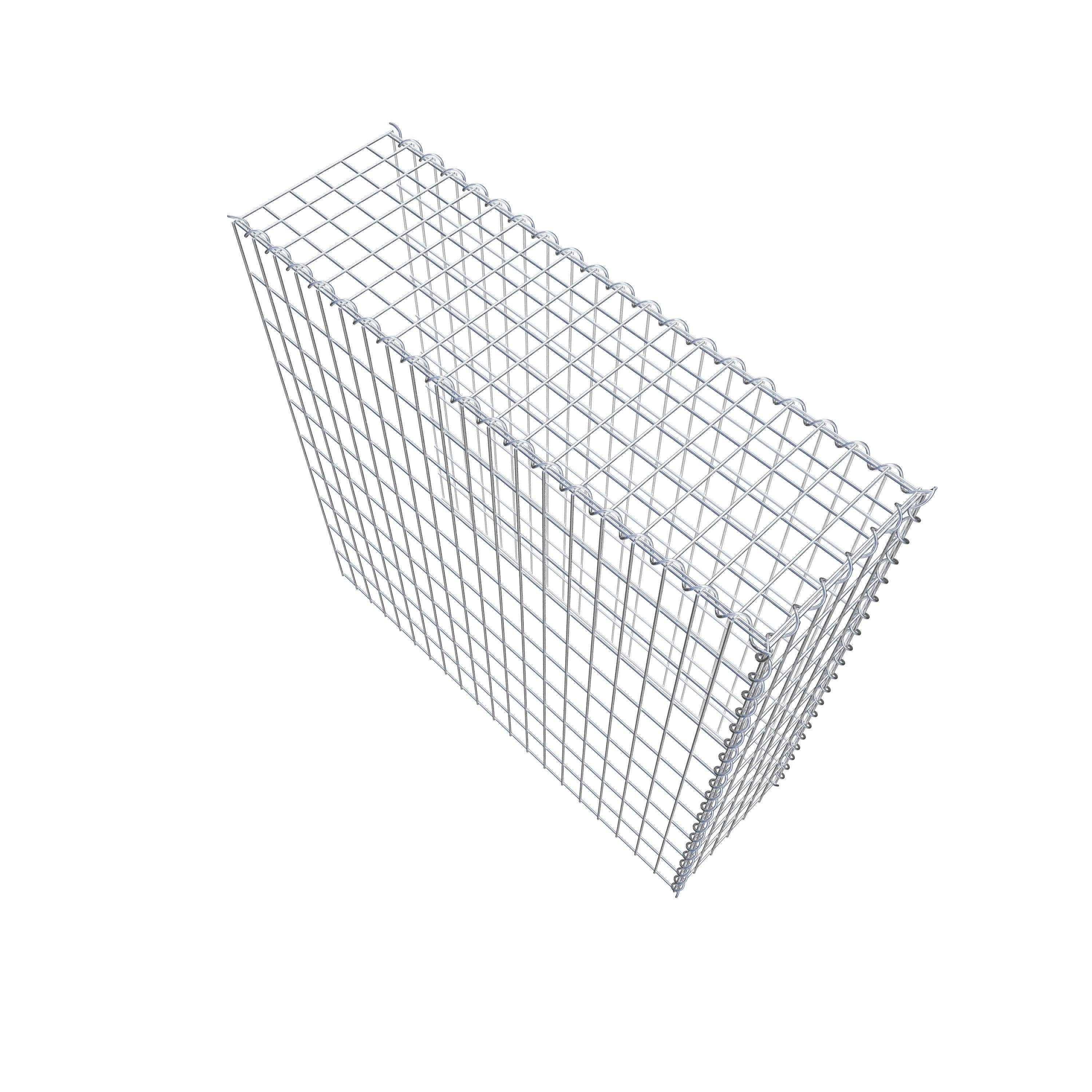 Opvokset gabion type 4 100 cm x 100 cm x 30 cm (L x H x D), maskestørrelse 5 cm x 10 cm, spiral