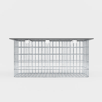 Banc de jardin 102 x 50 x 32 cm MW 5 x 10 cm galvanisé à chaud, avec revêtement recyclé en anthracite