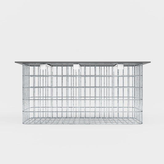 Garden bench 102 x 50 x 32 cm MW 5 x 10 cm hot-dip galvanized, with recycled cover in anthracite