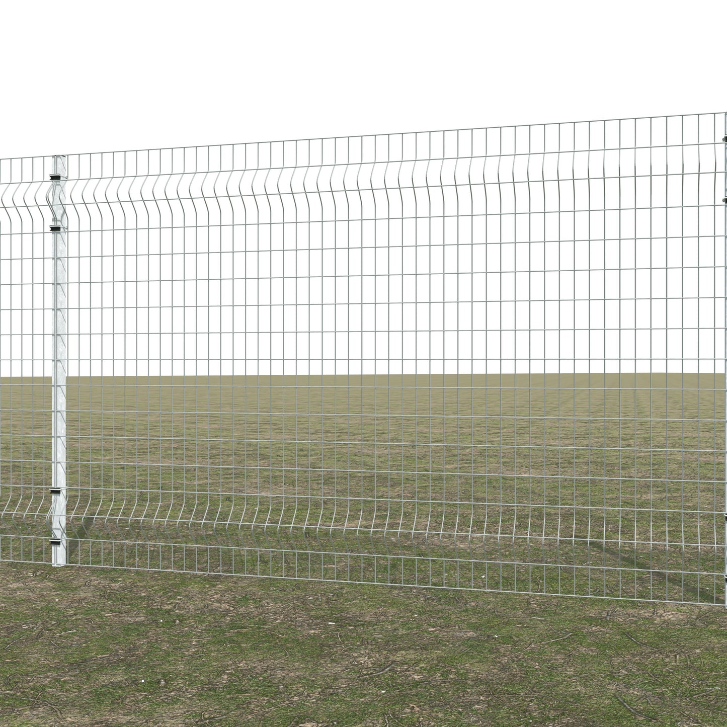 Gittermattenzaun zum Einbetonieren, Maschenweite 5 x 10 cm, bis 25 m