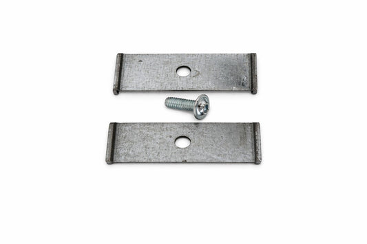 Verbindungslaschen-Set (2-teilig + Schraube) - Verzinktes Stahlblech für Gittermatten & Dekogitter