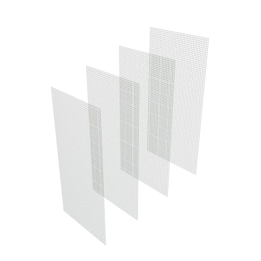 4er Set Drahtgitter je 2 x 1 m, Maschenweite 25 x 25 mm - für Volieren, Gehege, Garten & DIY