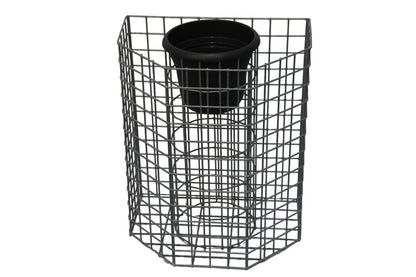 Half achthoekige bloemenzuil, hoogte 62 cm, MW 5 x 5 cm, thermisch verzinkt incl. pot