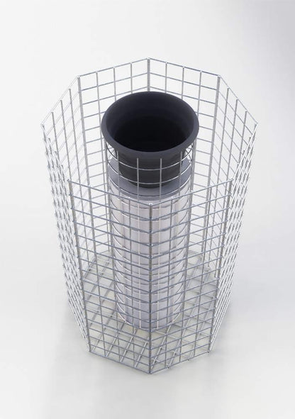 Oktagonal blomsterpelare Höjd 62 cm MW 5 x 5 cm, varmförzinkad inkl. kruka